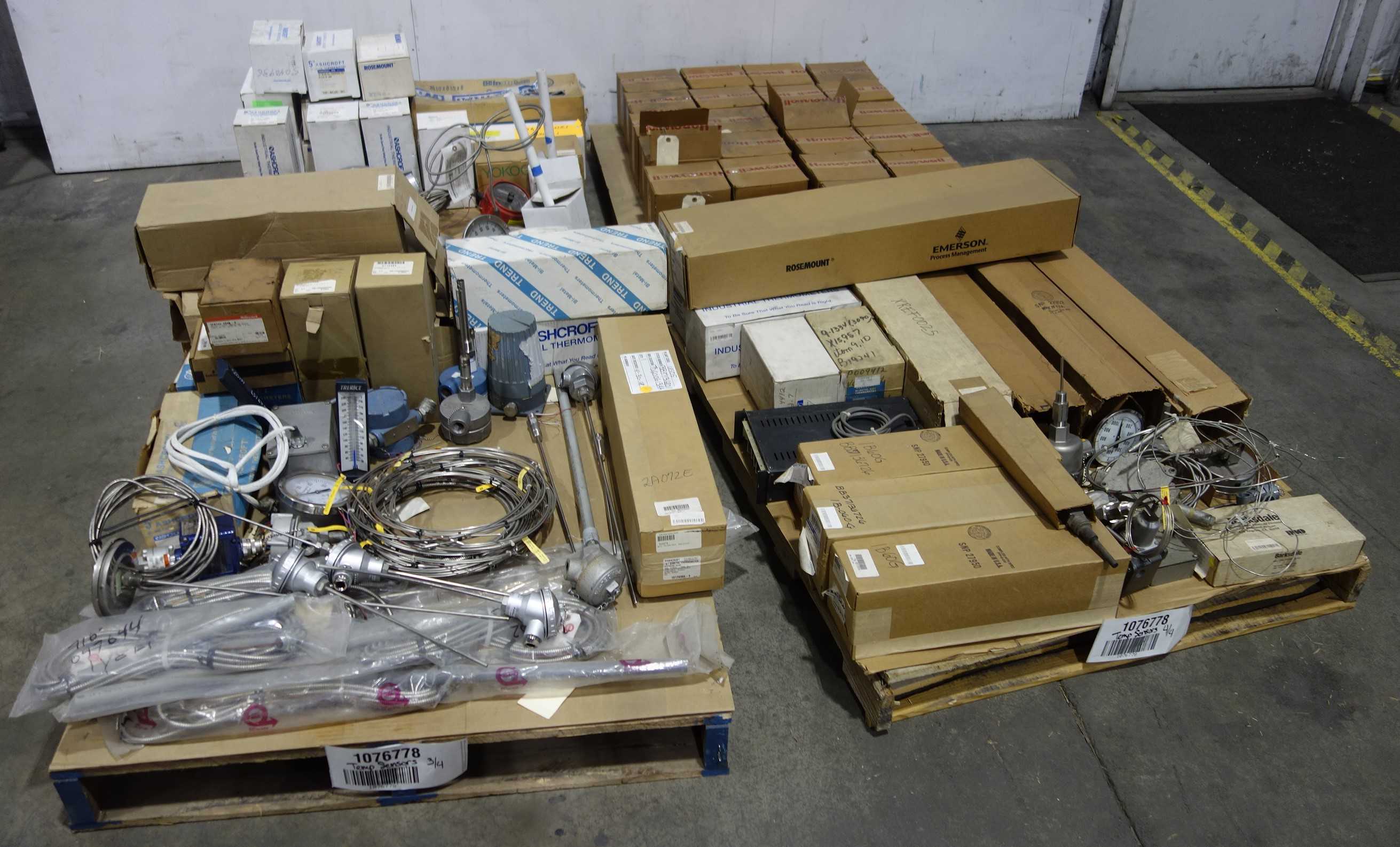 4 PALLETS OF ASSORTED TEMPERATURE SENSORS