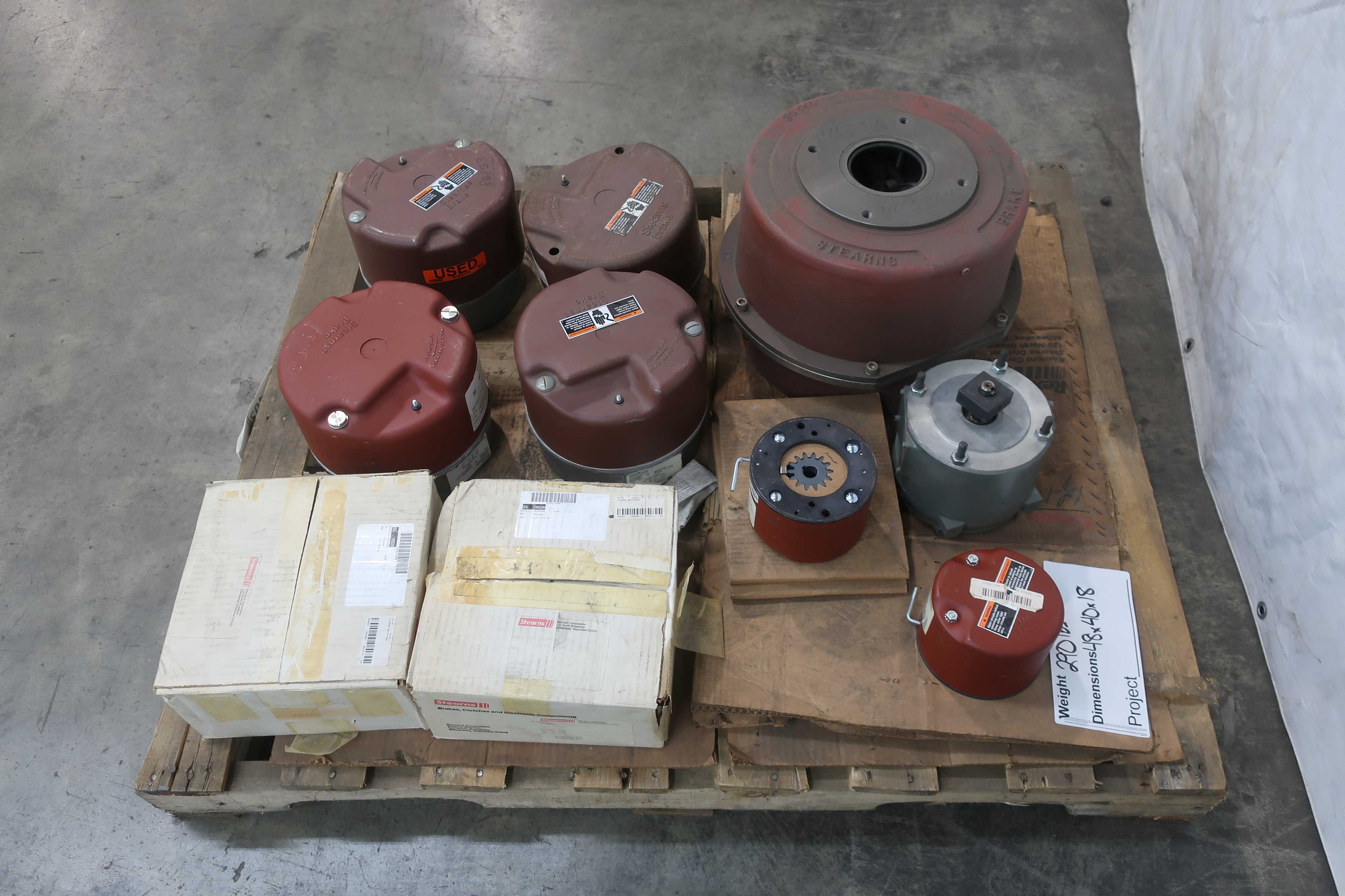 PALLET OF STERNS BRAKES AND HOUSINGS - BRAKES & CLUTCHES