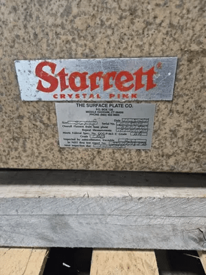 STARRETT CRYSTAL PINK 48" X 36" X 8" GRADE A GRANITE SURFACE INSPECTION PLATE - MISCELLANEOUS