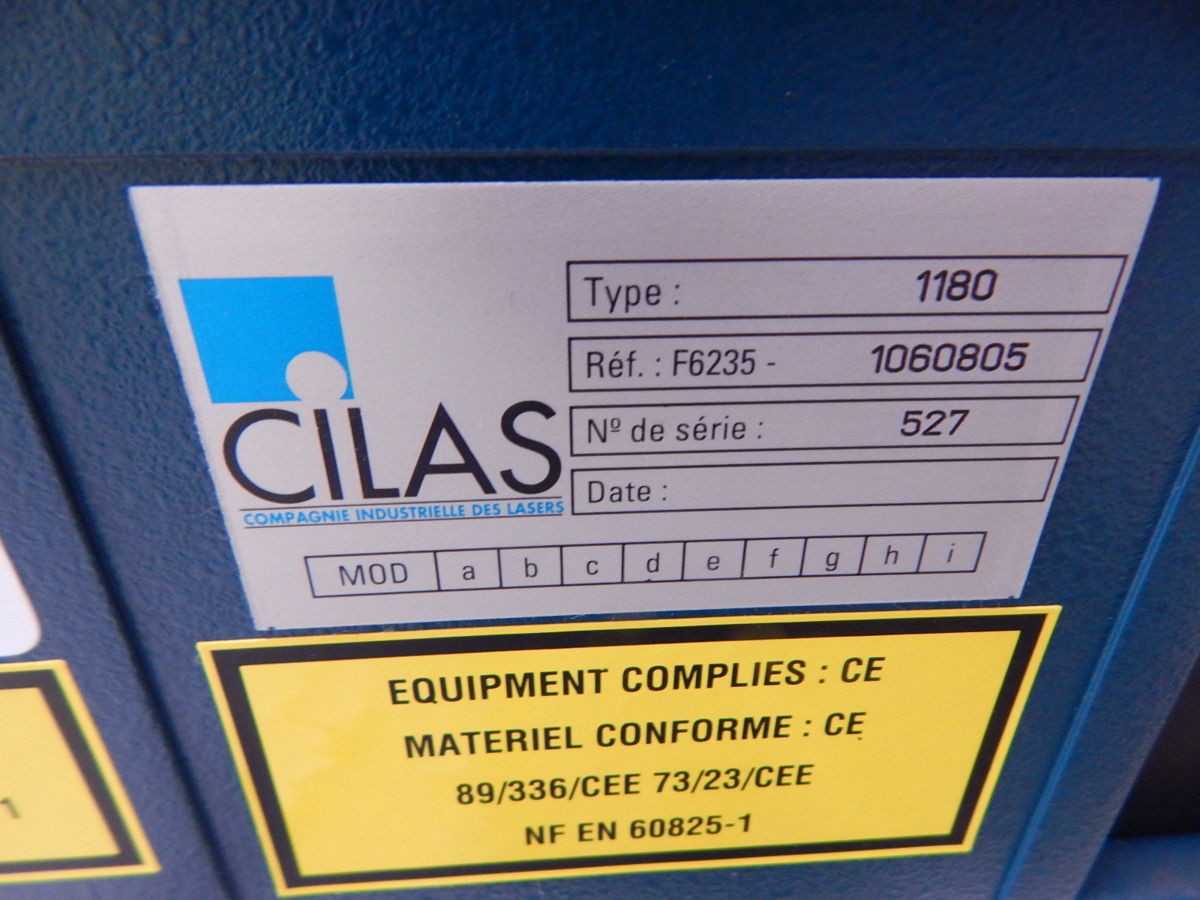 CILAS 1180, LAB LASERS PHOTONICS, 650 NM WAVELENGTH, 0.04-2500 ΜM PARTICLE SIZE - ANALYZER