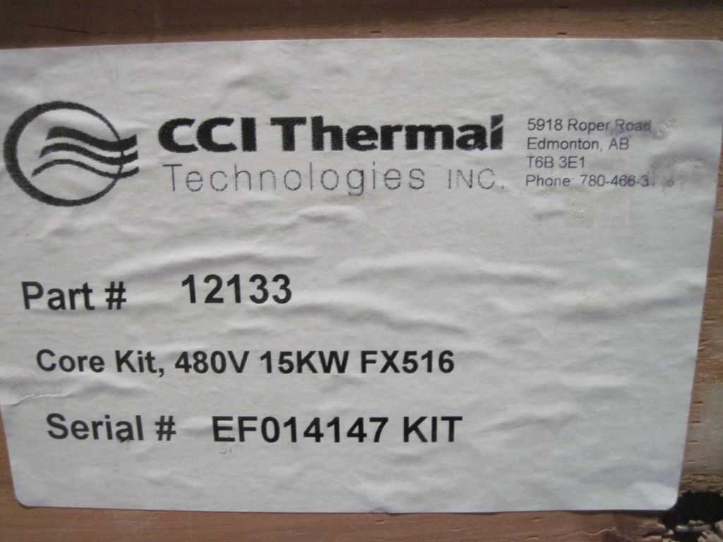 CCI THERMAL TECHNOLOGIES 12133 CORE KIT - HEATING ELEMENTS