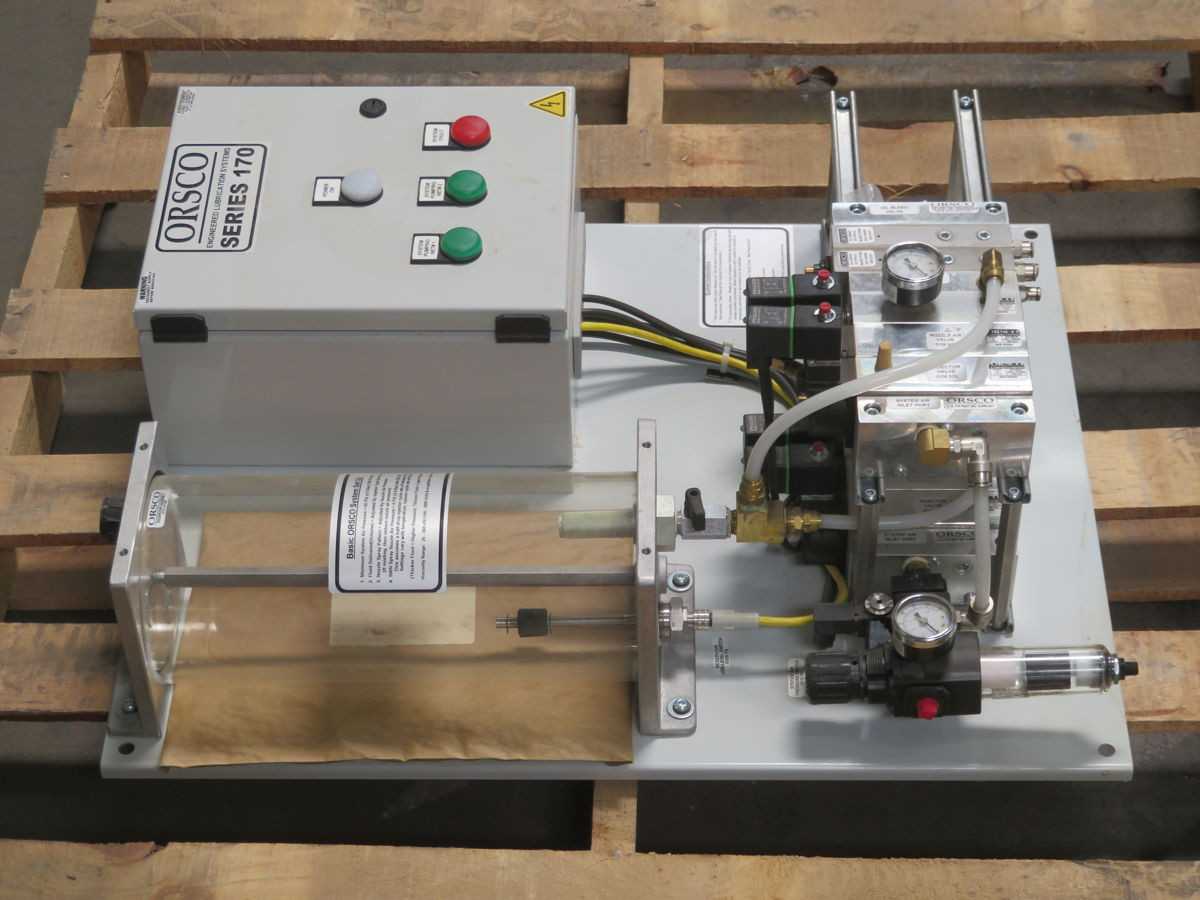 ORSCO 170-0115-4-AC, LUBE SYSTEM, 120 VAC POWER, 4 LUBE POINTS, 1.5 GAL RES, 200 PSI MAX P - PNEUMATIC LUBRICATOR