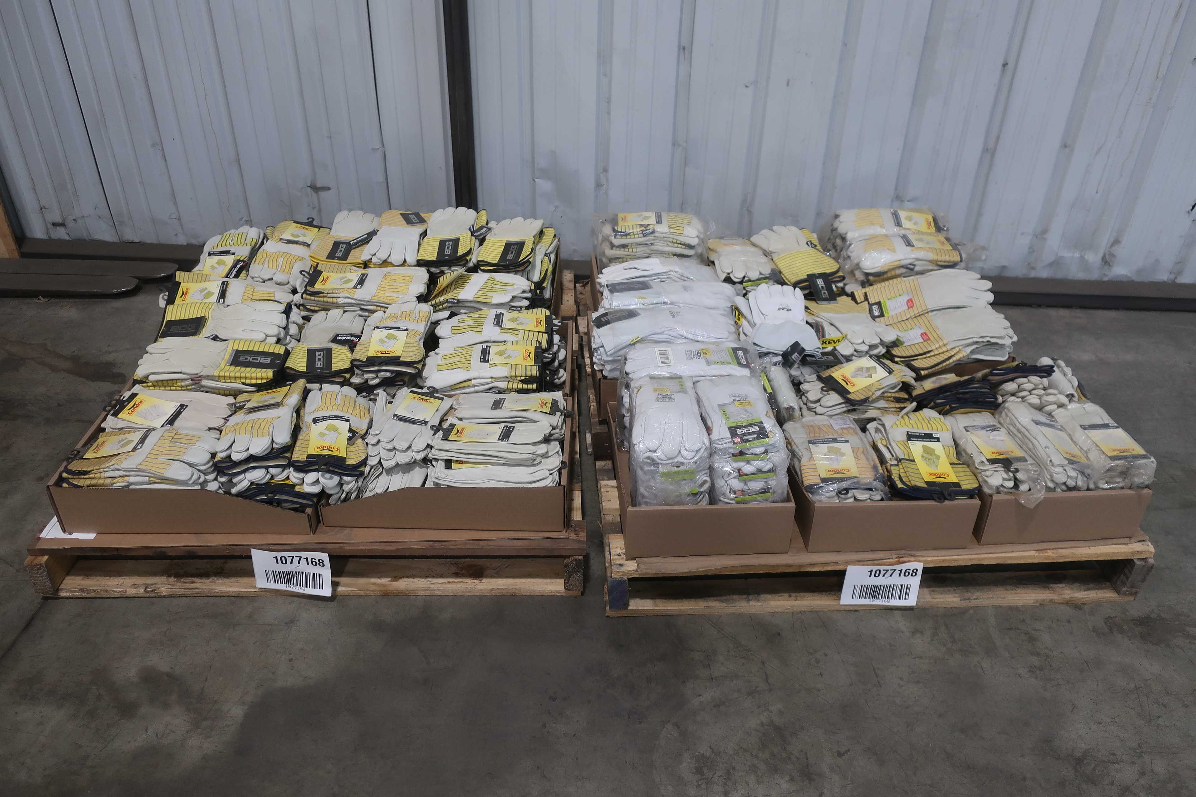 2 PALLETS OF BDG AND CONDOR LEATHER GLOVES, NEW WITH TAGS - PPE