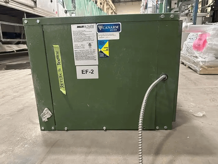2018 DEHLI 9210 BLOWER, 750 CFM, 1/4-1-1/2 HP, 115/208-230V, 26X22X21 IN - CENTRIFUGAL BLOWER