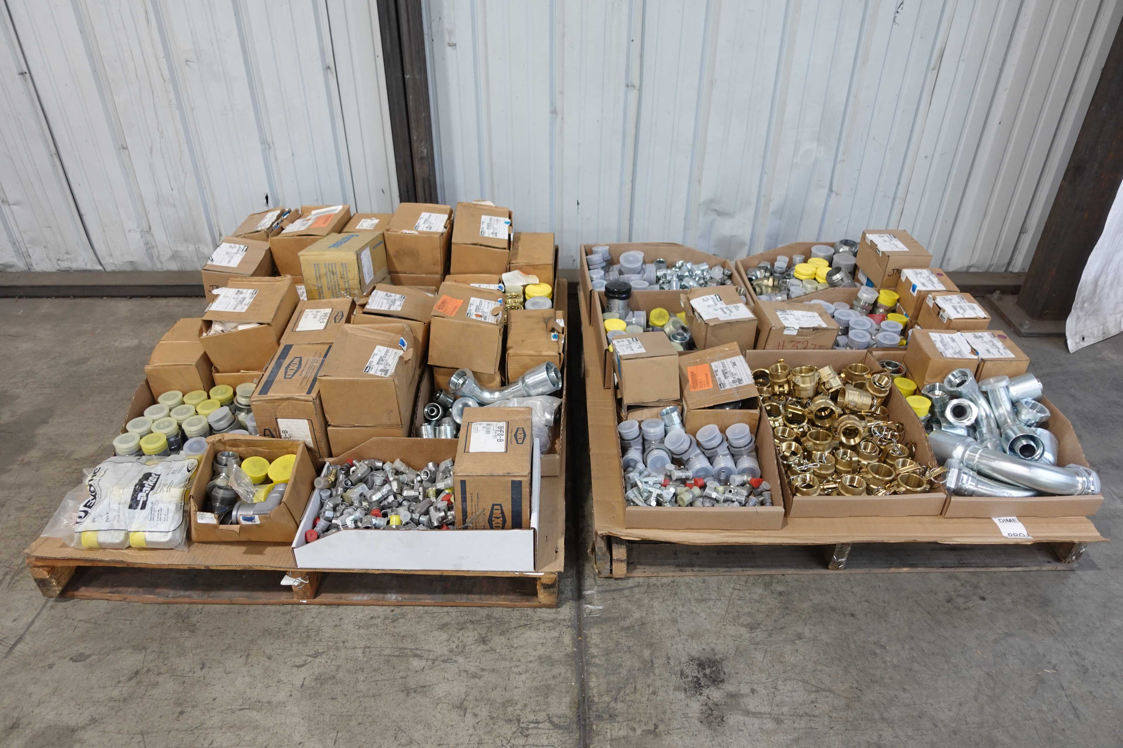 SKU 1736705 - 2 PALLET ASSORTEMENT OF FITTINGS, PARKER, DIXON, FASTENAL - PIPE & TUBE FITTINGS
