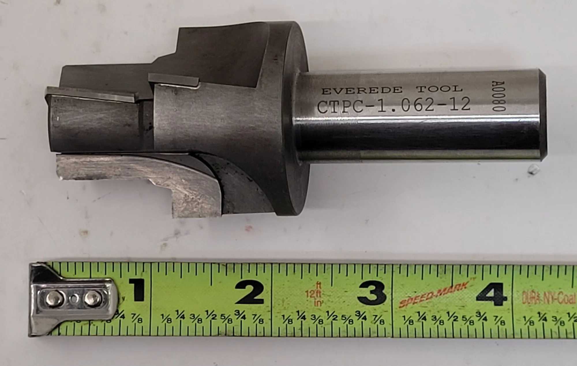 EVEREDE CTPC-1.062-12 CONTOUR CUTTER, OAL: 4IN, 3 FLUTES, CUTTER L: 2.00”, SHANK D: .750” - MACHINE TOOLING