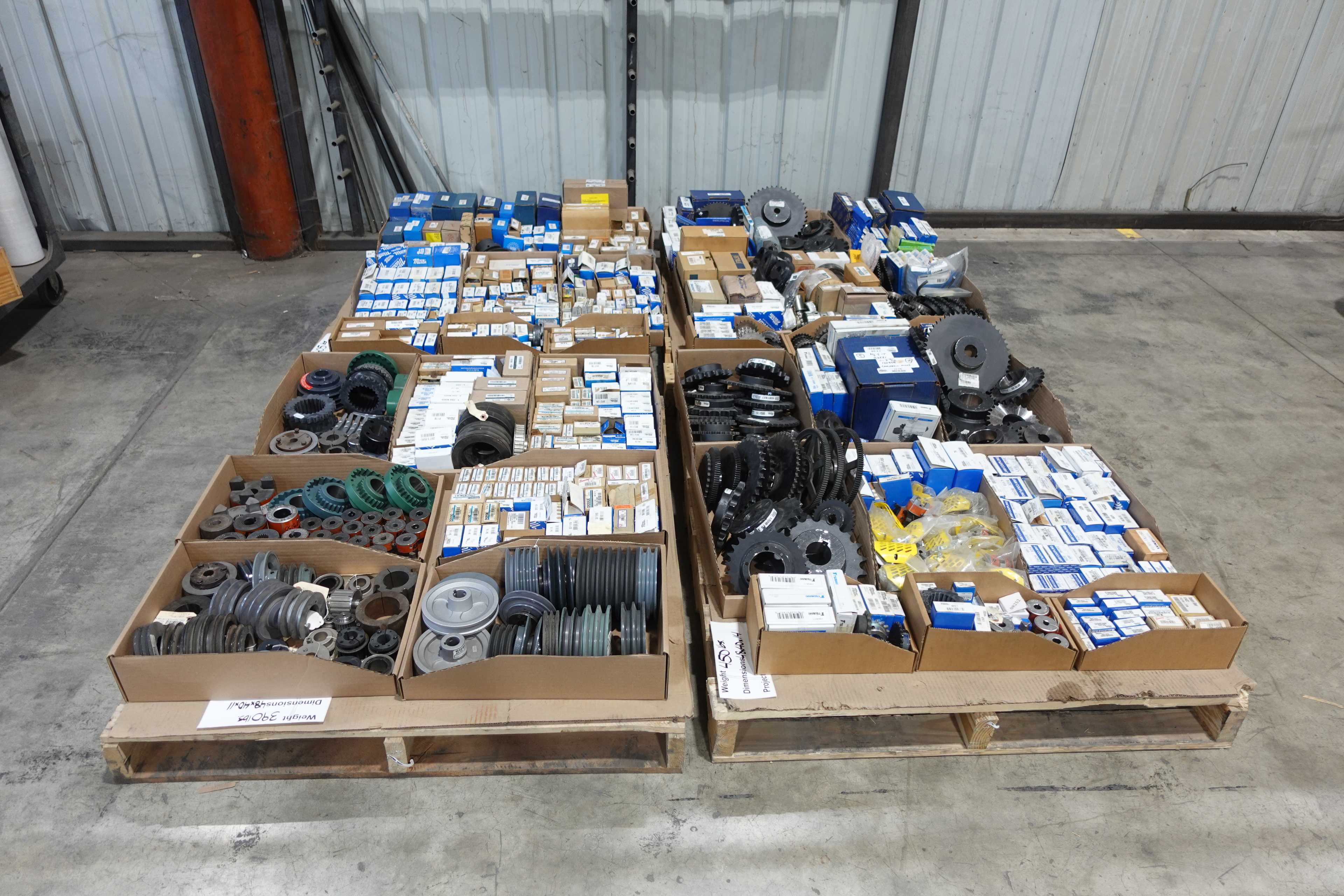 SKU 1751159 - 4 PALLETS OF ASSORTED POWER TRANSMISSION REPLACEMENT PARTS - POWER TRANSMISSION