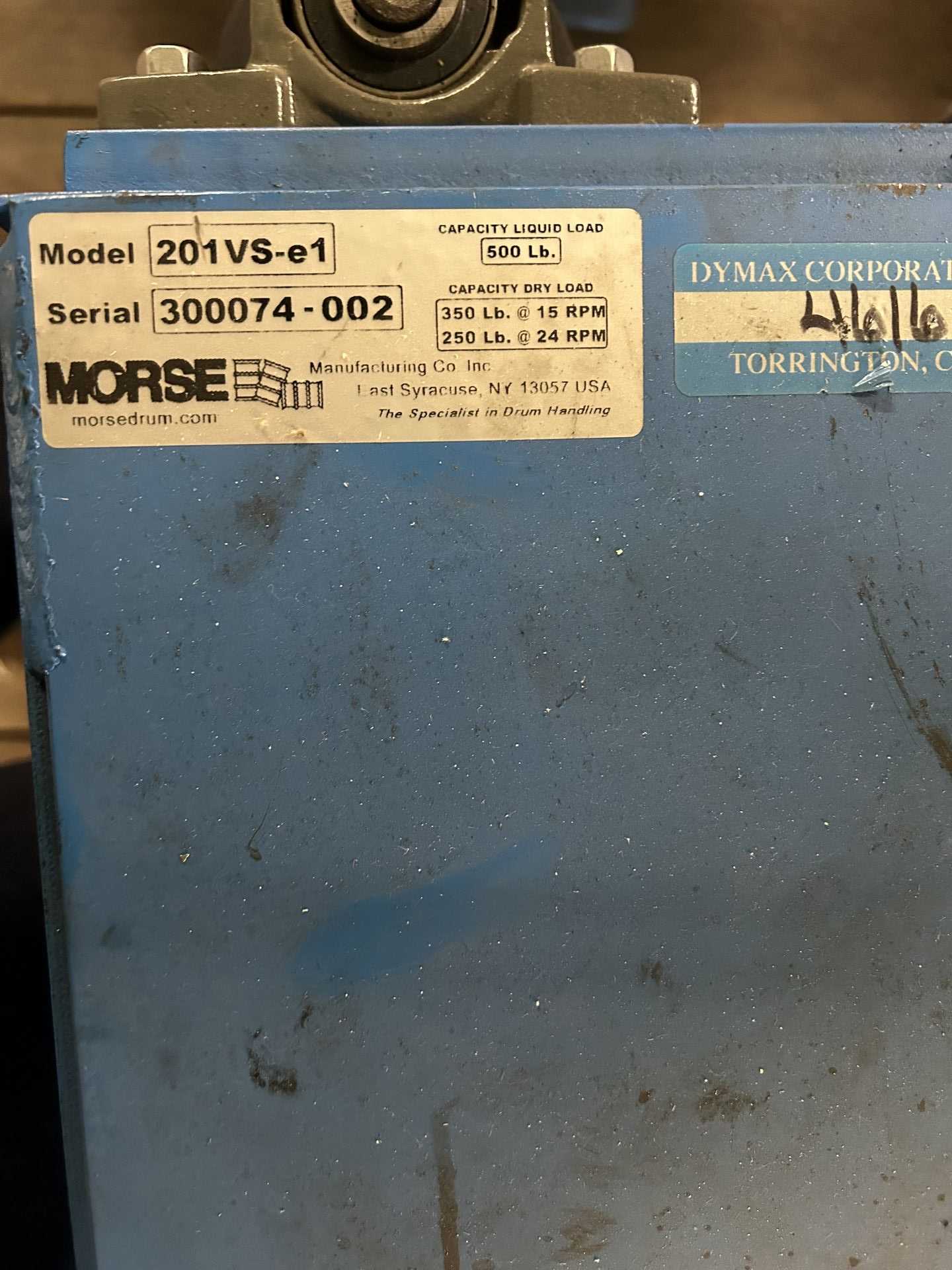 MORSE 201VS-E1 55-GAL DRUM ROLLER - PLANT & FACILITY EQUIPMENT