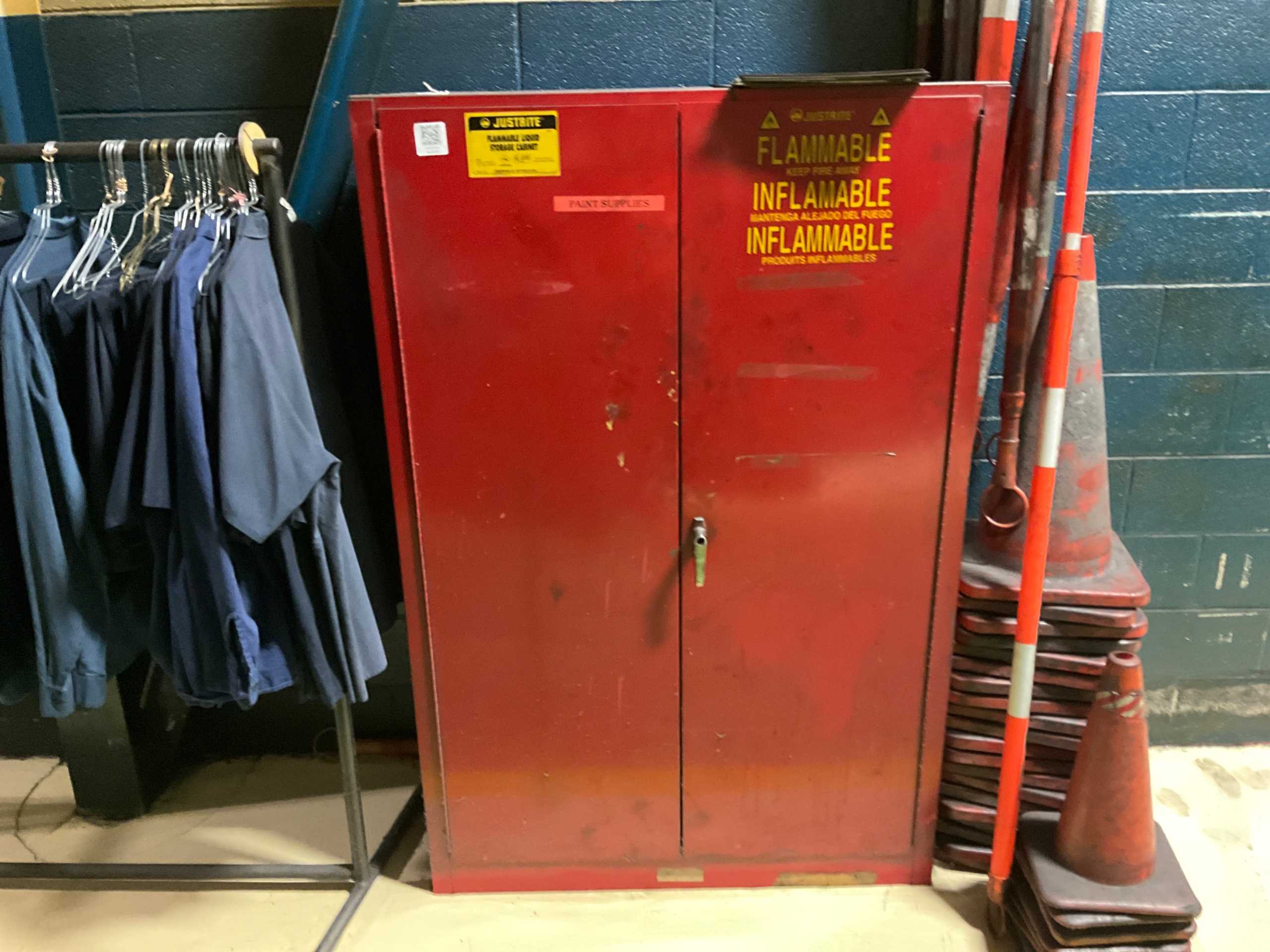 JUSTRITE 24450 FLAME PROOF STORAGE CABINET - FLAME PROOF STORAGE CABINET