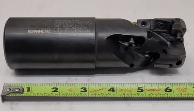 KENNAMETAL K2003R402AN25408C INDEXABLE MILLING CUTTER, 2IN SHANK, 3 FLUTE, 12 INSERT SEATS - MACHINE TOOLING