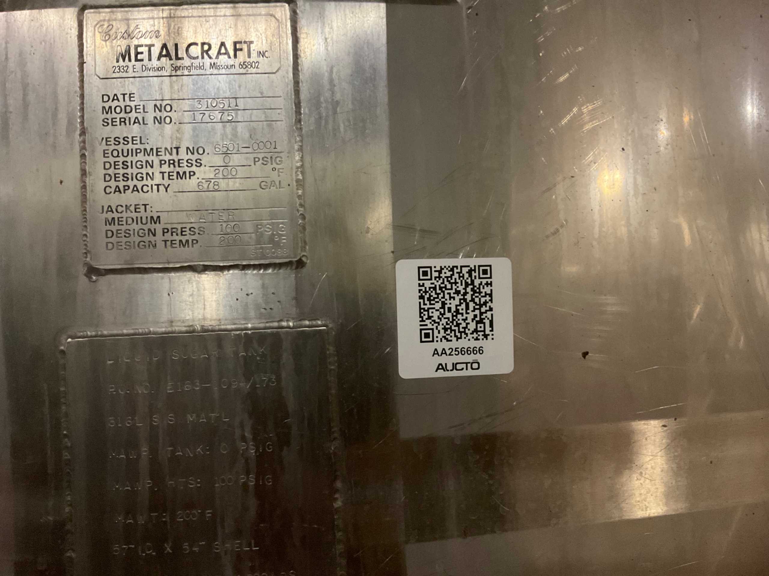 1994 METALCRAFT 310511 MIXER TANK - MIXERS