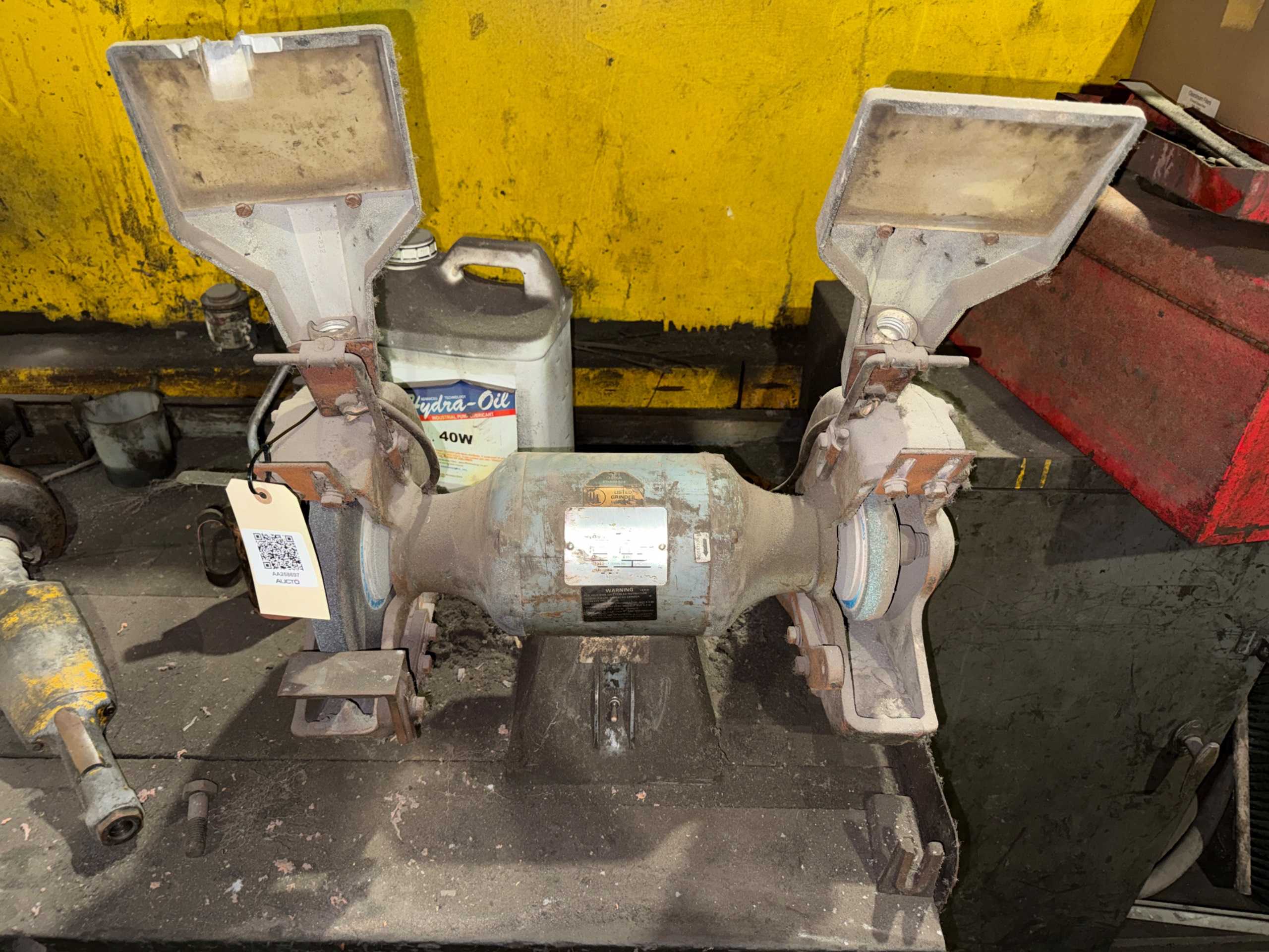 Work Table with Vise & Bench Grinder - BENCH GRINDERS