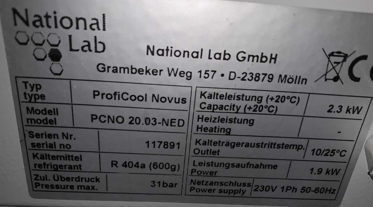 NATIONAL LAB PCNO 20.03-NED CHILLER UNIT - PROCESS EQUIPMENT