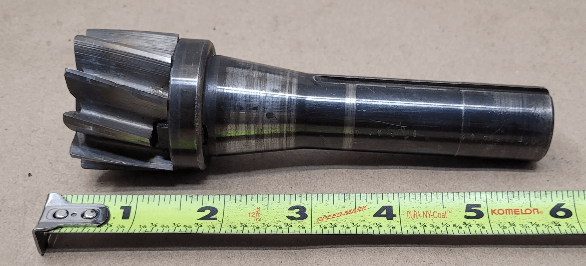 BRIDGEPORT R8 END MILL, 1-3/4" CUT DIA, 10-FLUTE, 5-3/4" OAL, 1-1/8" FLUTE LENGTH - MACHINE TOOLING