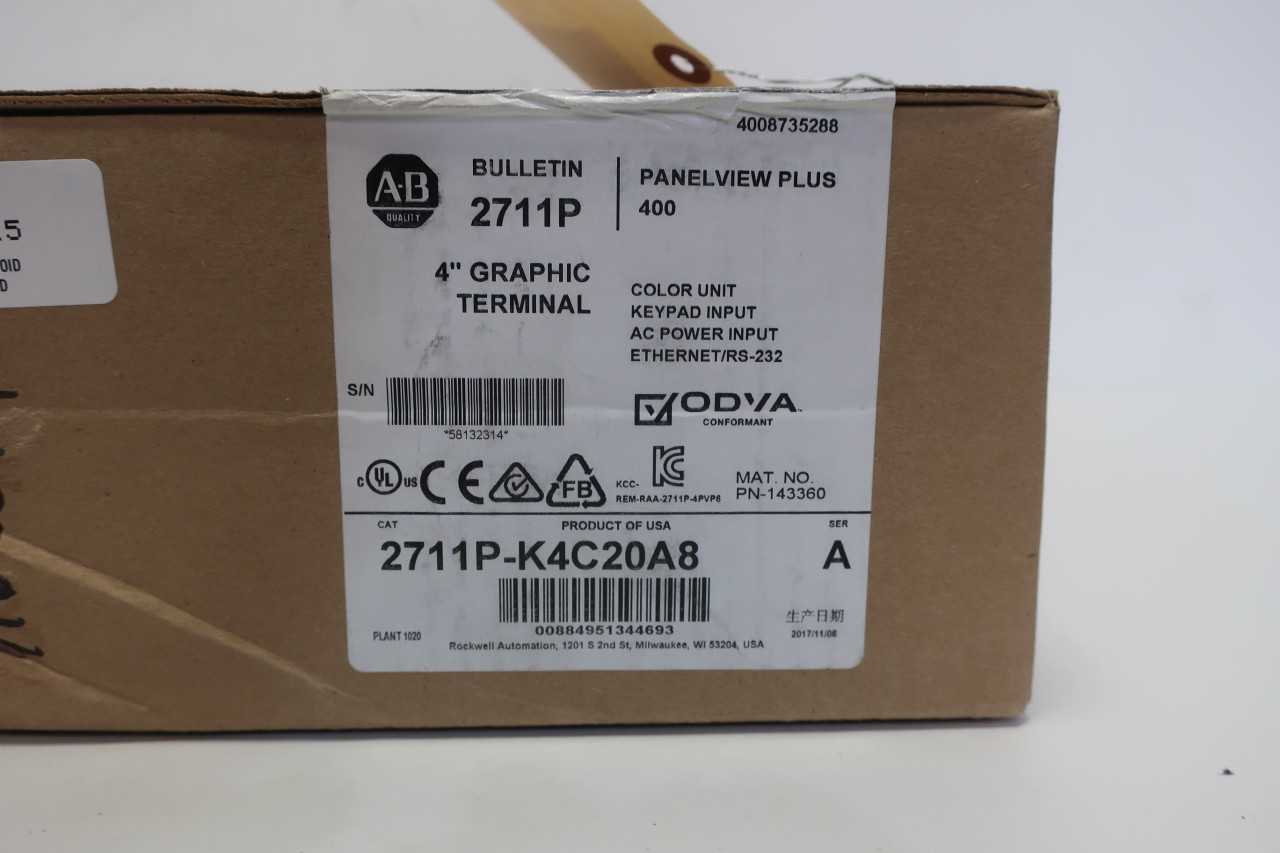 ALLEN BRADLEY 2711P-K4C20A8 PANELVIEW PLUS 400 - AUTOMATION & CONTROLS