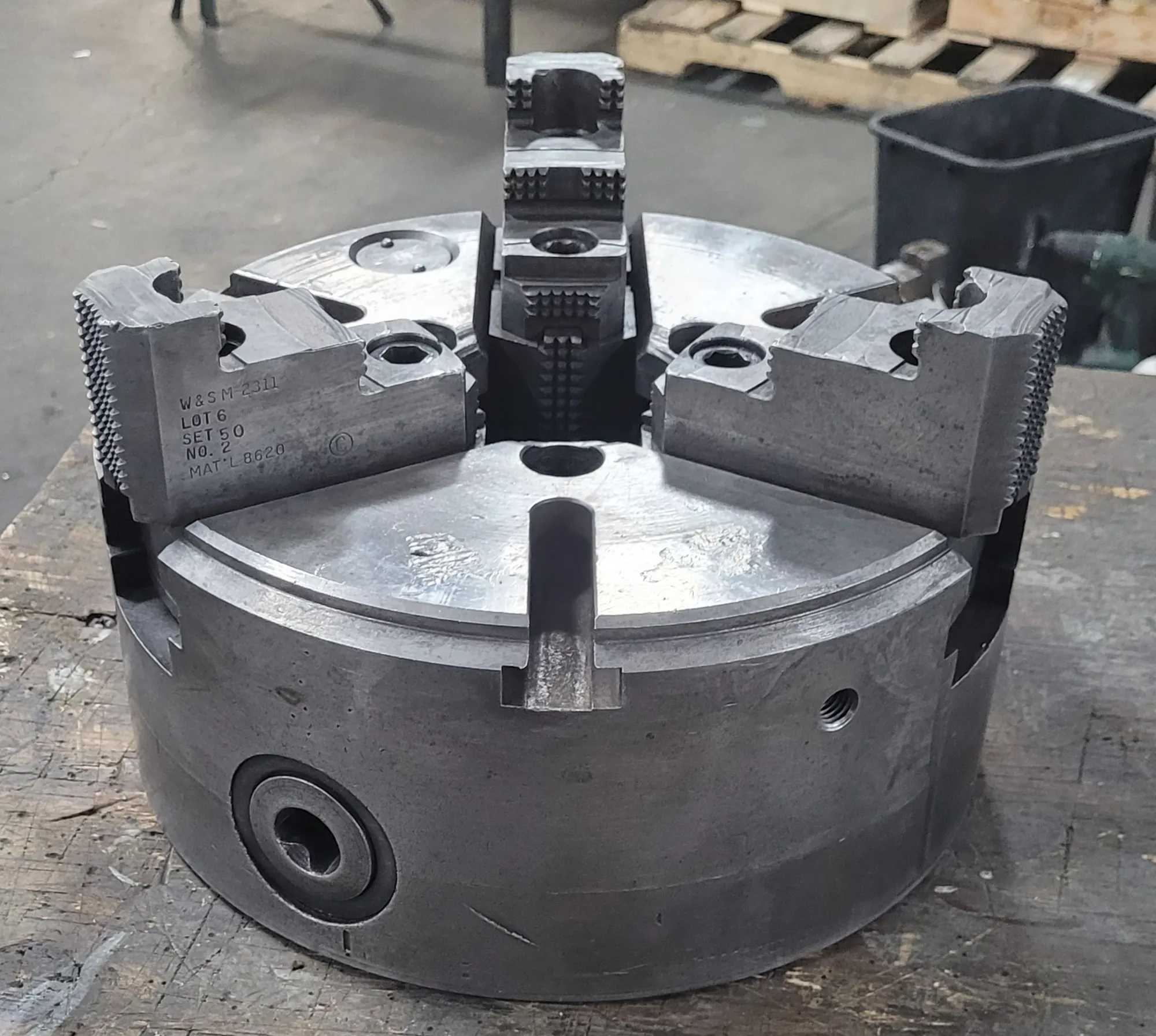 12IN CUSHMAN LATHE CHUCK – 3 JAWS PLAIN BACK - MACHINING TOOLING & PARTS