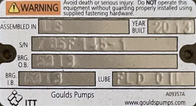 GOULDS 3196 4X6X10H CENTRIFUGAL PUMP - undefined