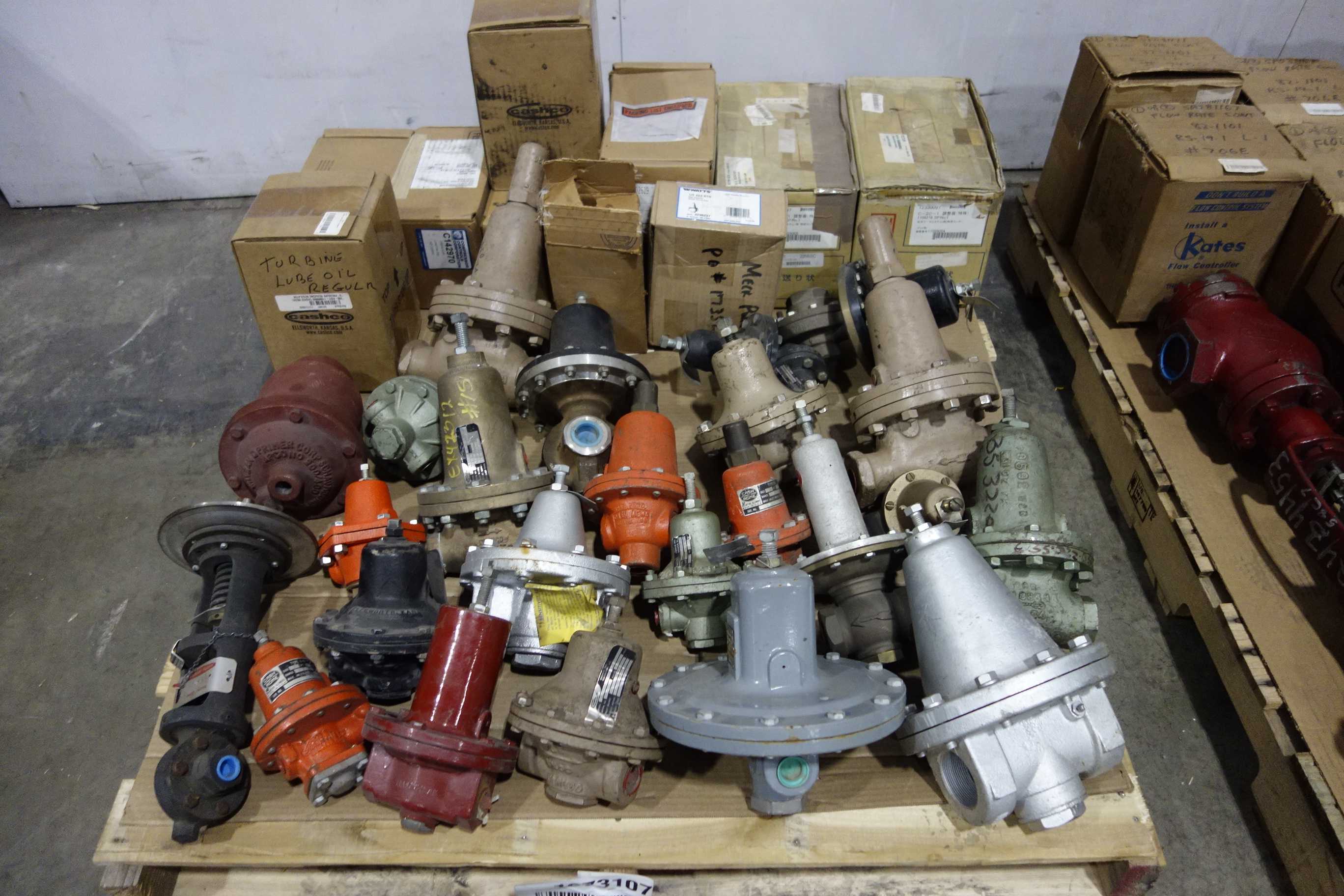2 PALLETS OF ASSORTED REGULATOR VALVES - PRESSURE REDUCING REGULATOR VALVE