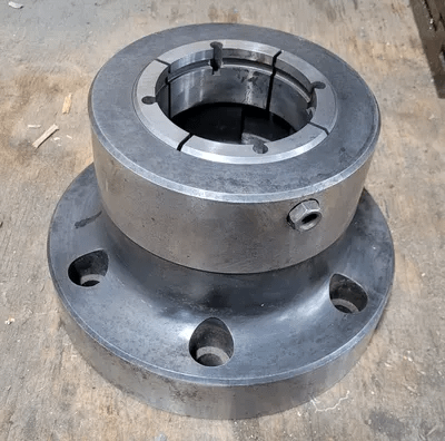 S-40 COLLET CHUCK 4-1/4" THROUGH HOLE, 7-3/4" TOP OD, 8" H - MACHINE TOOLING