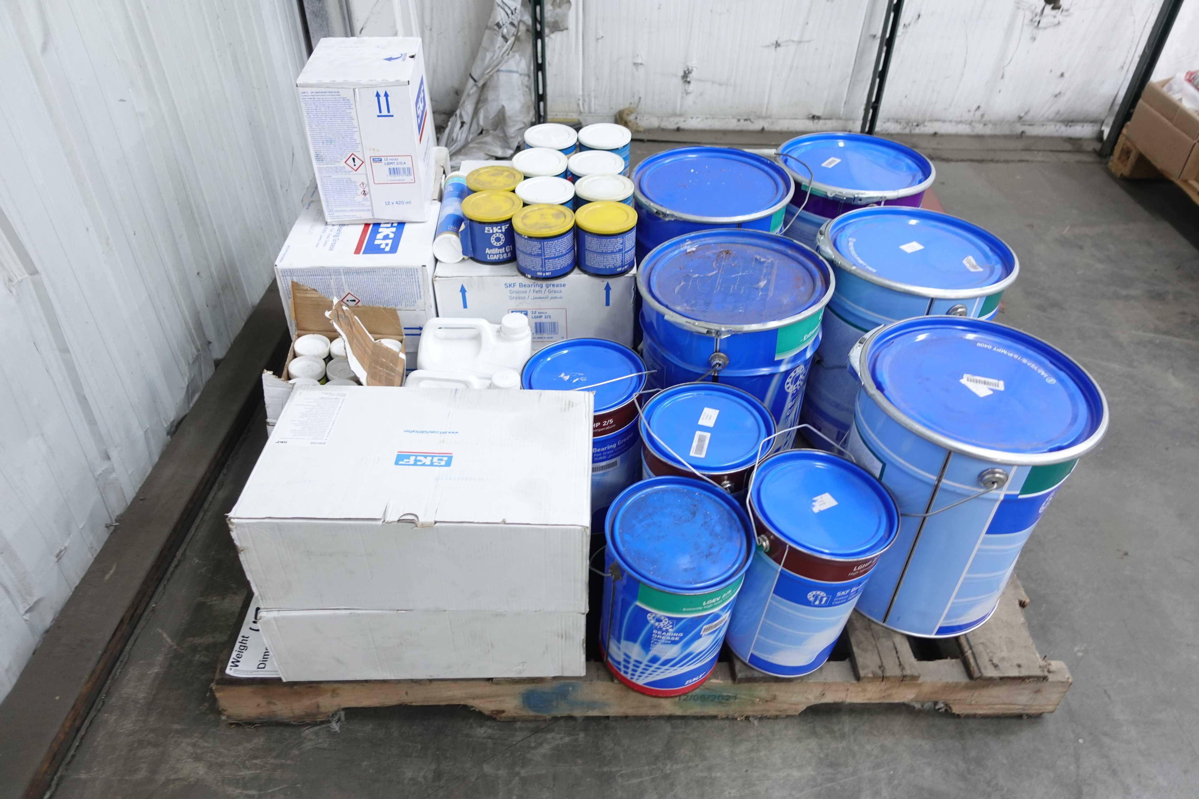 PALLET OF ASSORTED SKF GREASE AND LUBRICANTS - MISCELLANEOUS