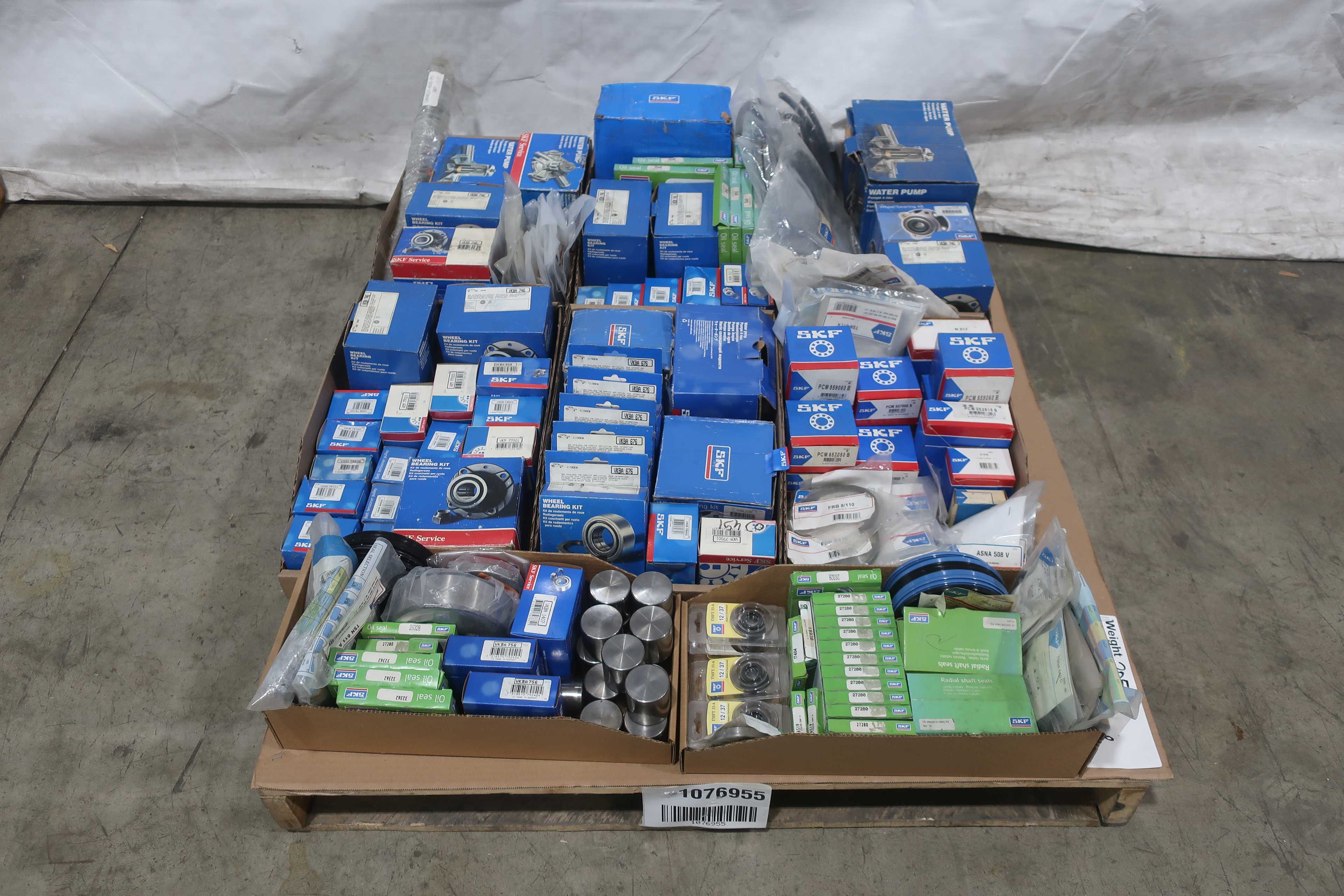 PALLET OF ASSORTED SKF AUTOMOTIVE PARTS - MECHANICAL PARTS
