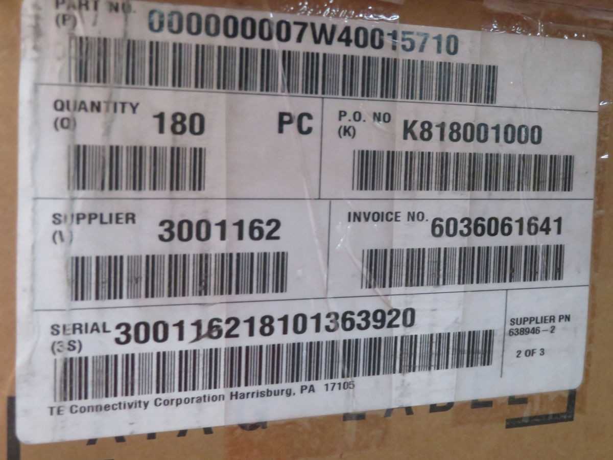 LOT OF 150 TE 638946-2 0.64 MM HEADER CONNECTOR - ELECTRICAL COMPONENTS