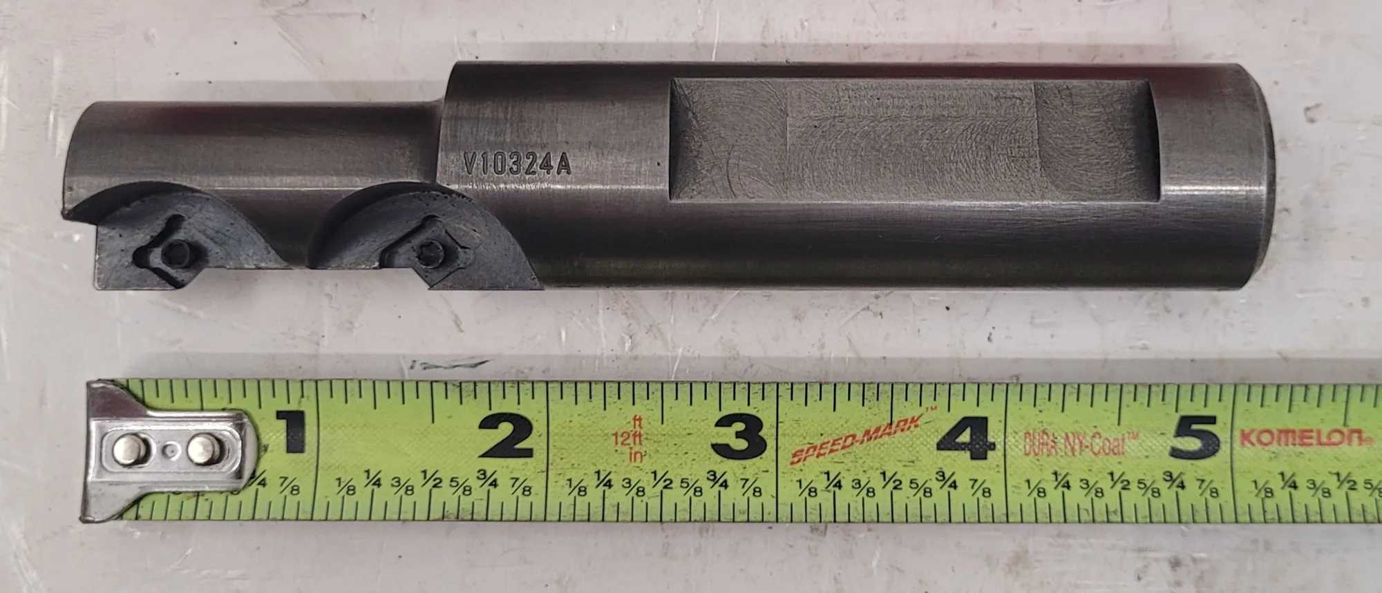 VERMONT V10324 INDEXABLE CHAMFER TOOL, OAL 5IN, SHANK 1IN, BODY .82IN - MACHINE TOOLING