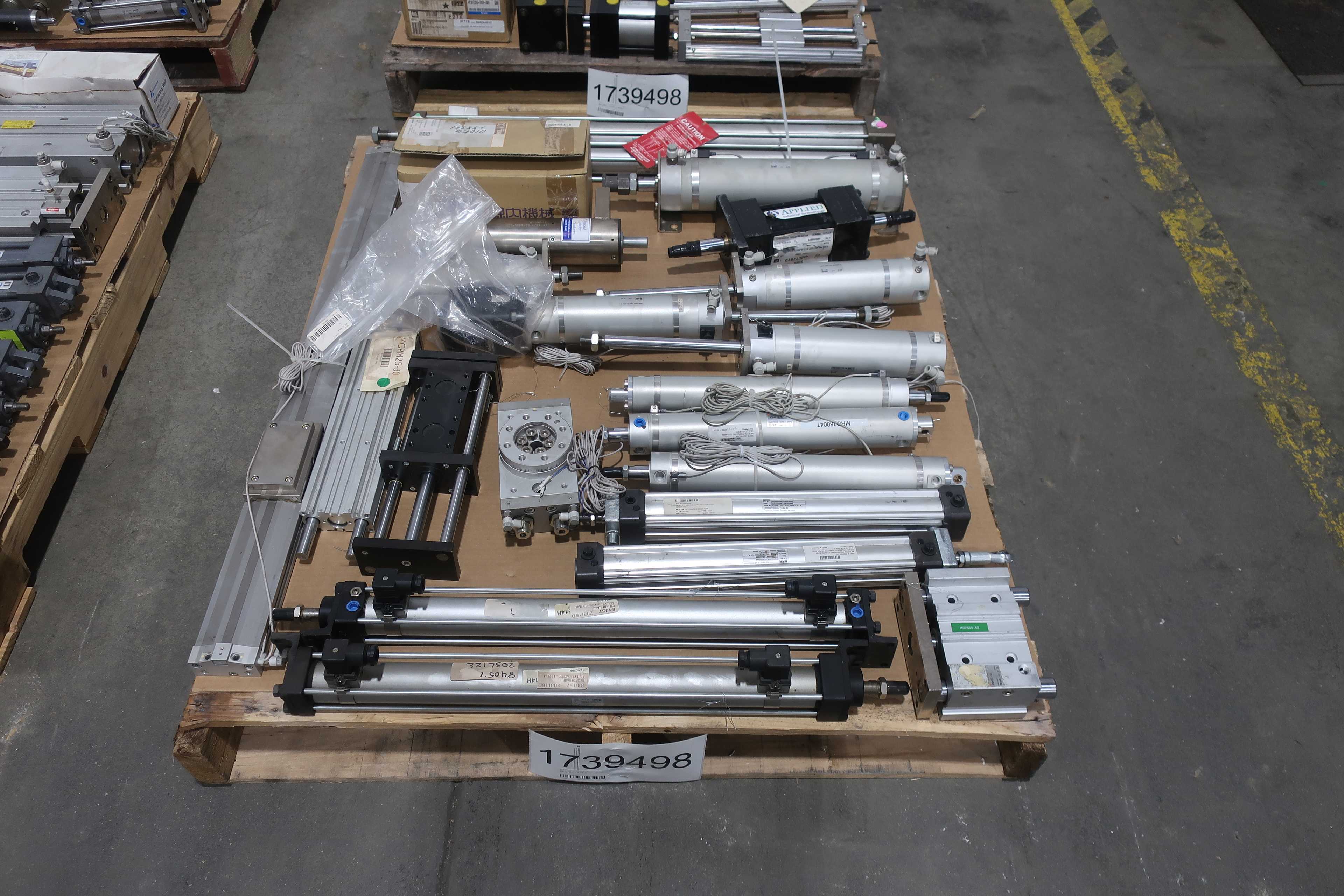 SKU 1739498 - 4 PALLETS OF ASSORTED PNEUMATICS - PNEUMATIC PARTS
