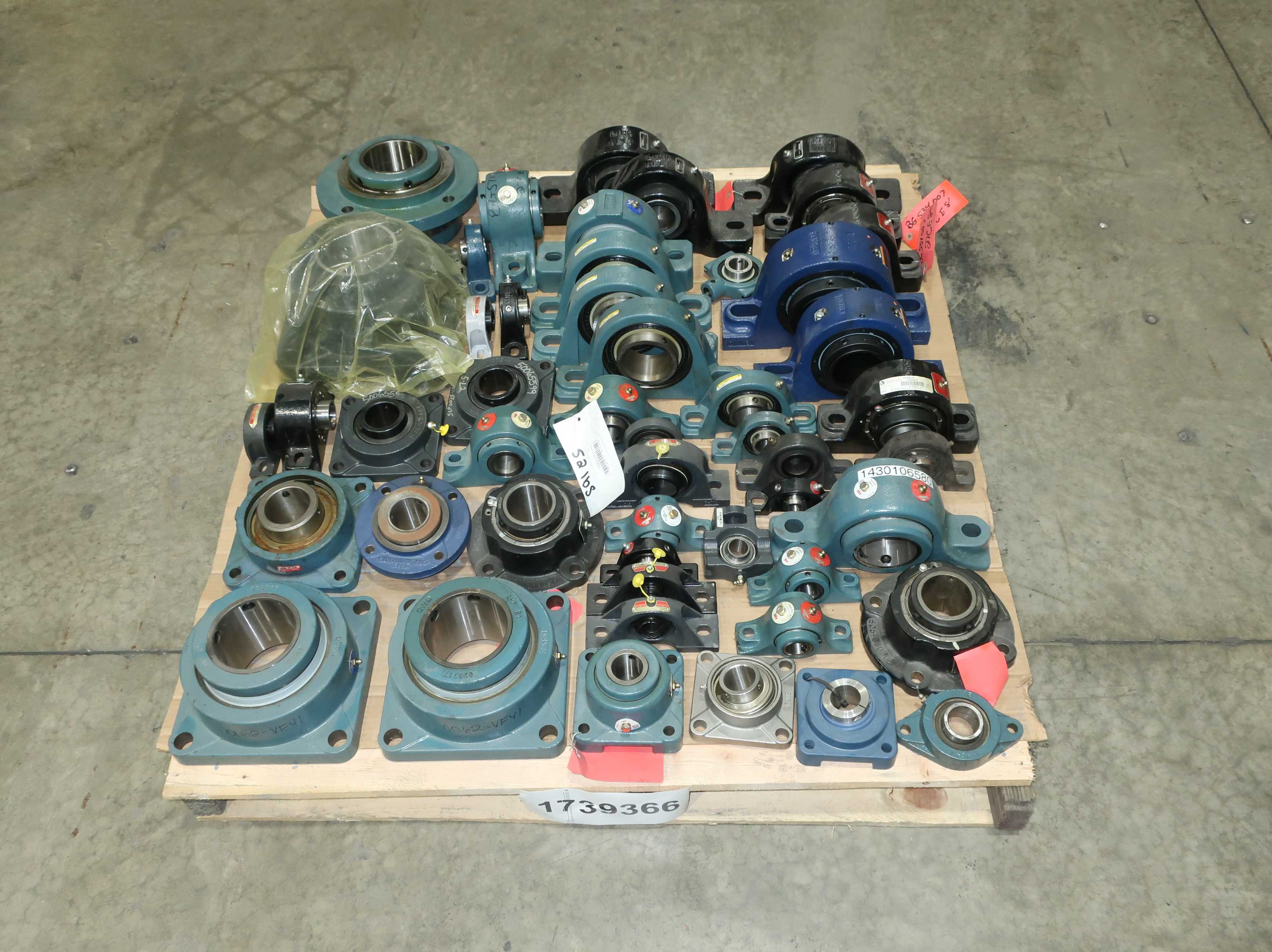 SKU 1739366 - PALLET OF ASSORTED MOUNTED AND PILLOW BLOCK BEARINGS - BEARINGS