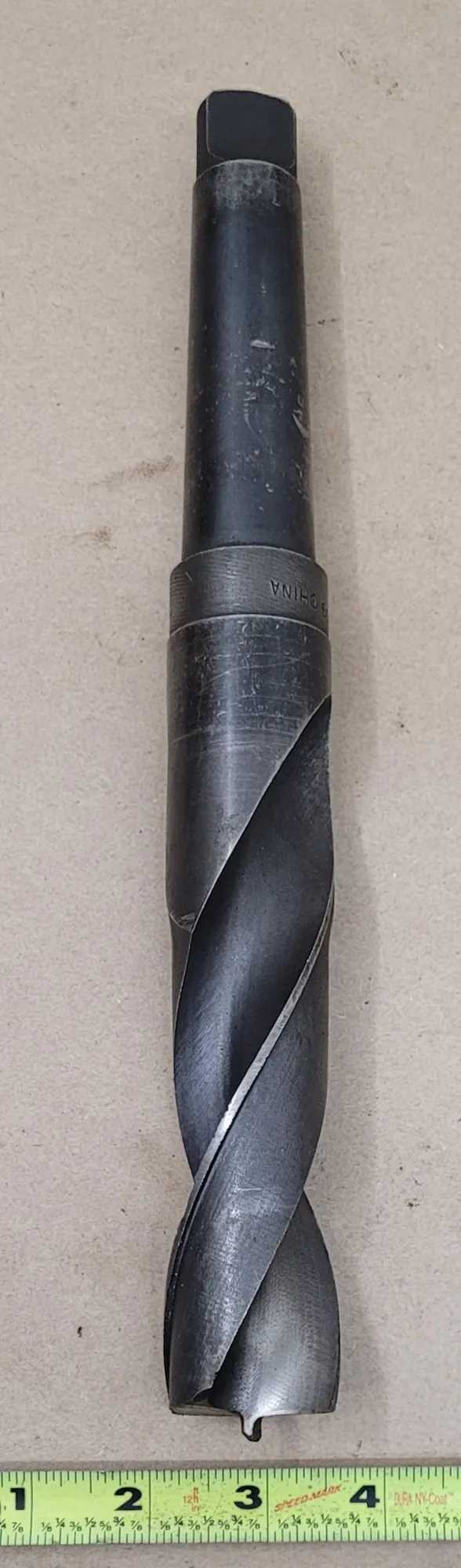 1-1/2" HSS TWIST DRILL, 4MT SHANK, 12.5" OAL, 6.5" FLUTE LENGTH, 2 FLUTES - MACHINE TOOLING