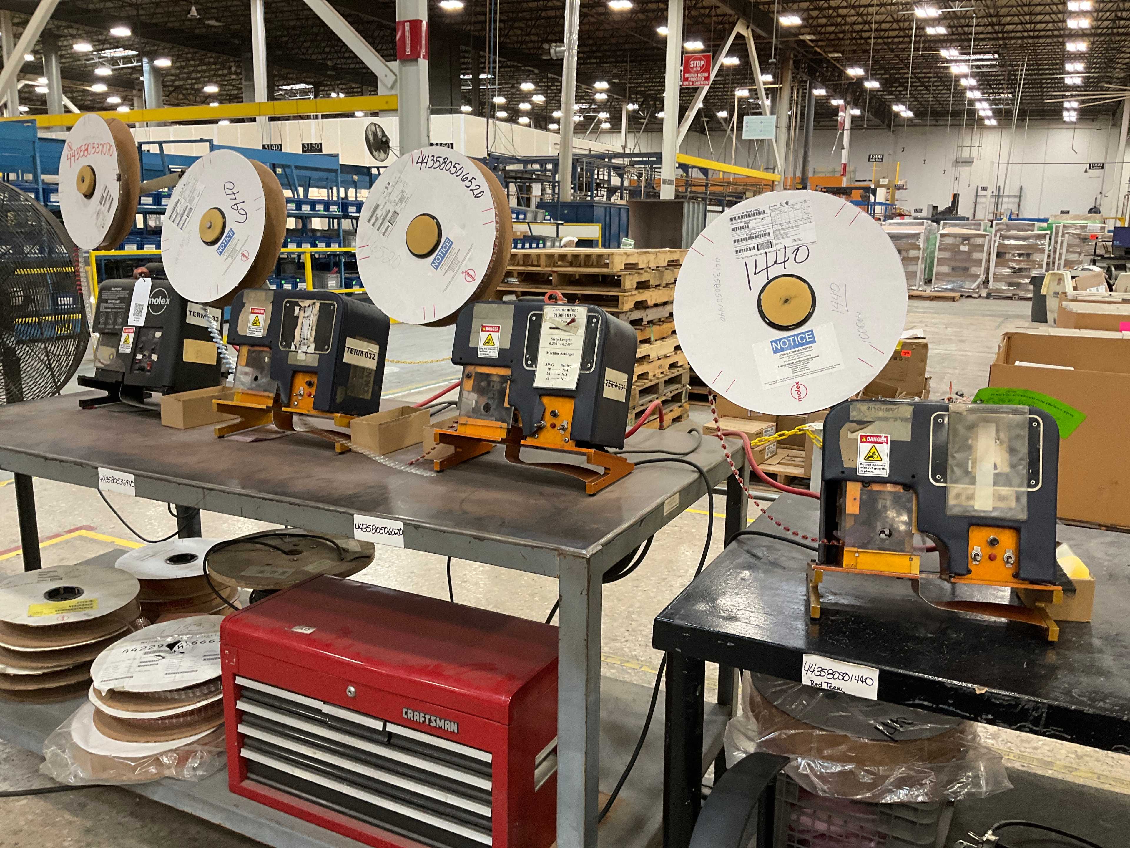 BULK QTY OF CRIMPING MACHINES - WIRE MANUFACTURING EQUIPMENT