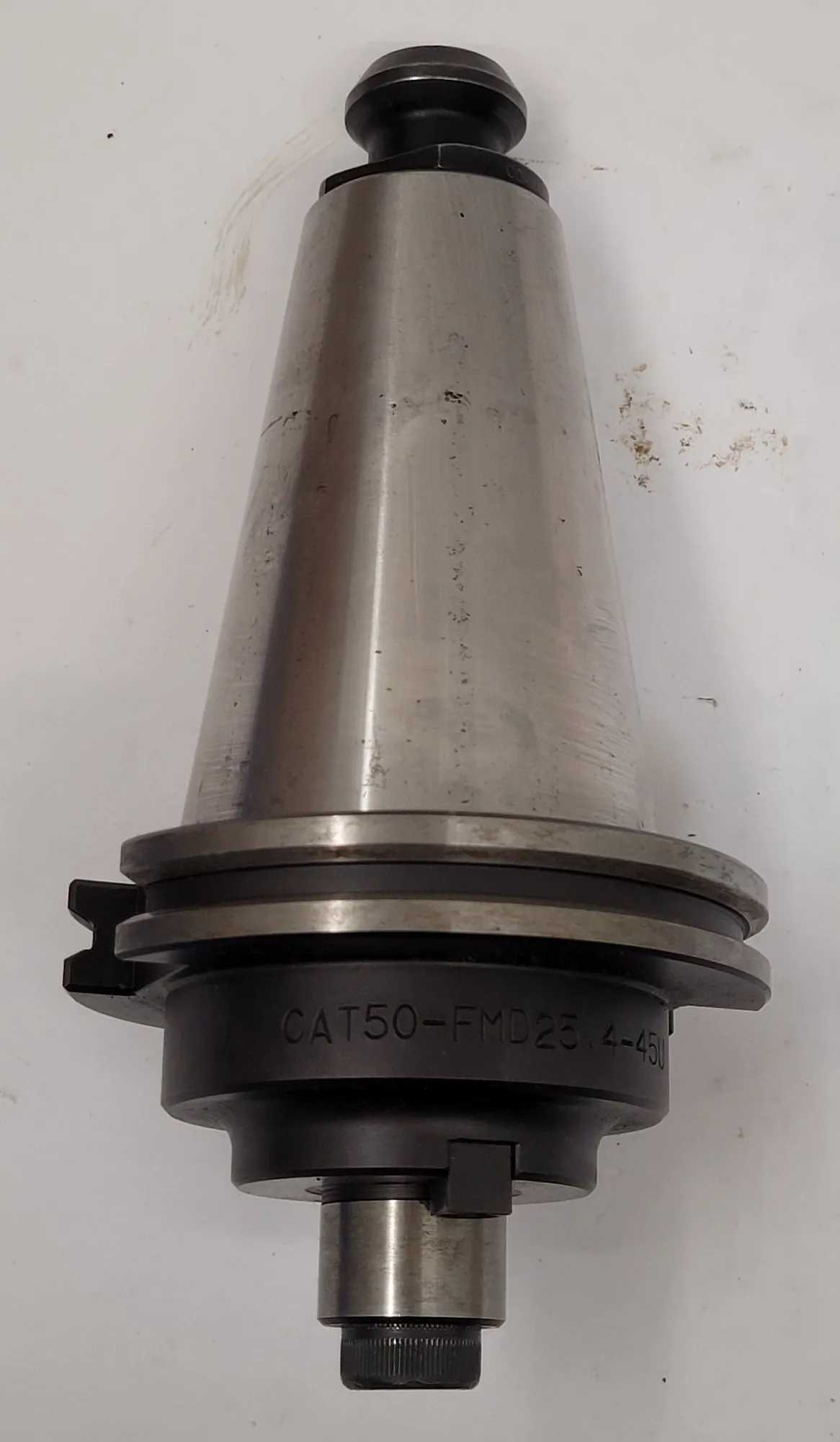 NIKKEN CAT50-FMD25.4-45U SHELL MILL HOLDER, CAT50, 1" PILOT, 3/8" KEY, 45MM PROJ, 7" OAL - MACHINING TOOLING & PARTS