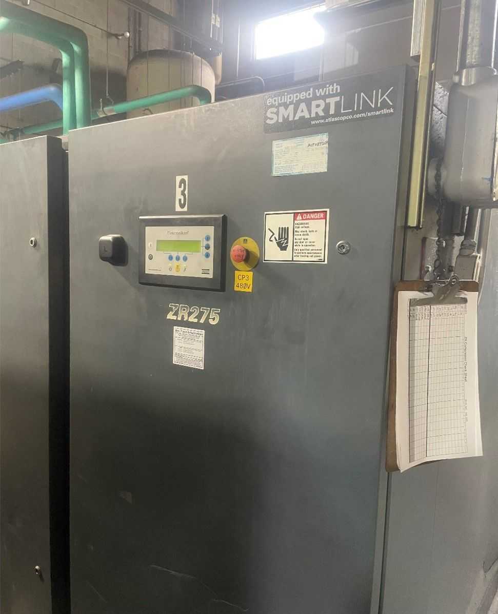 ATLAS COPCO ZR 275 STATIONARY AIR COMPRESSOR WITH DRYER - STATIONARY AIR COMPRESSOR