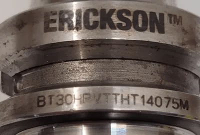 ERICKSON BT30HPVTTHT14075M CHUCK END MILL HOLDER (CAT30 TAPER) - MACHINE TOOLING