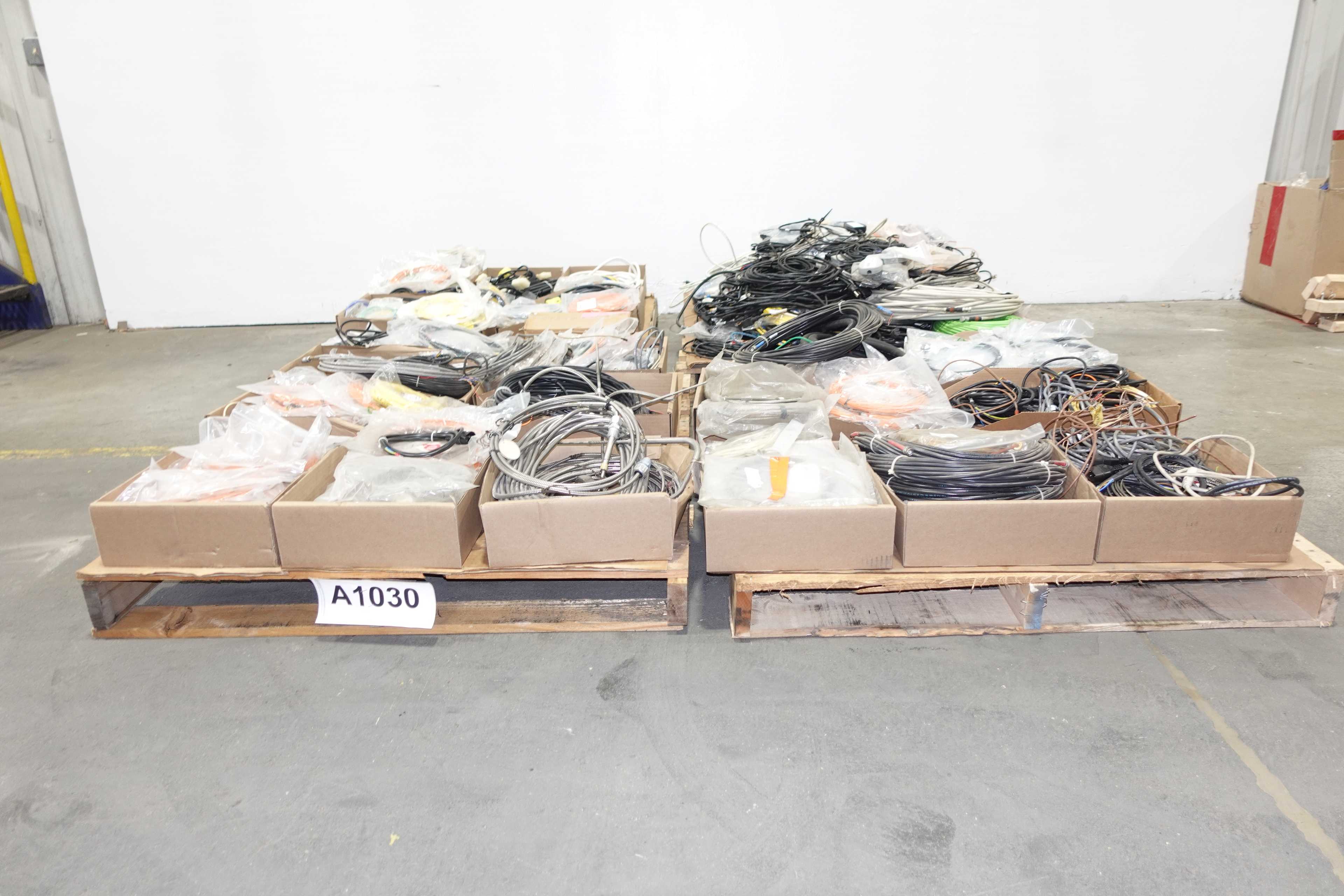 4 PALLETS OF ASSORTED CORDSET CABLES - 