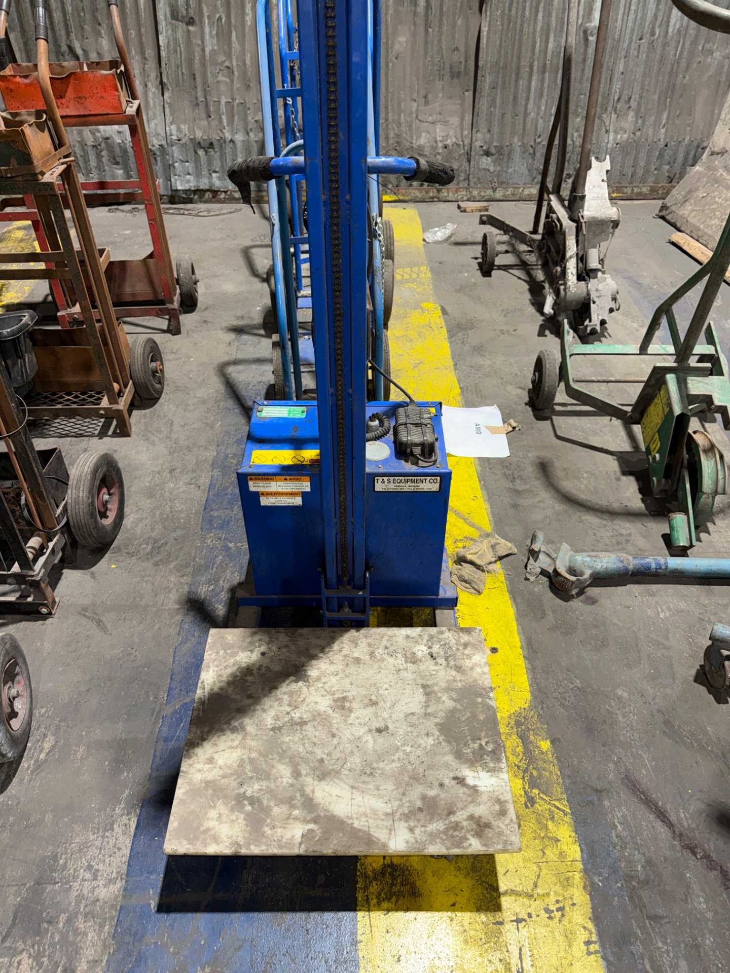 T&S Equipment CO. PEL-88 Lift Cart 175 lb Capacity - LIFT CART