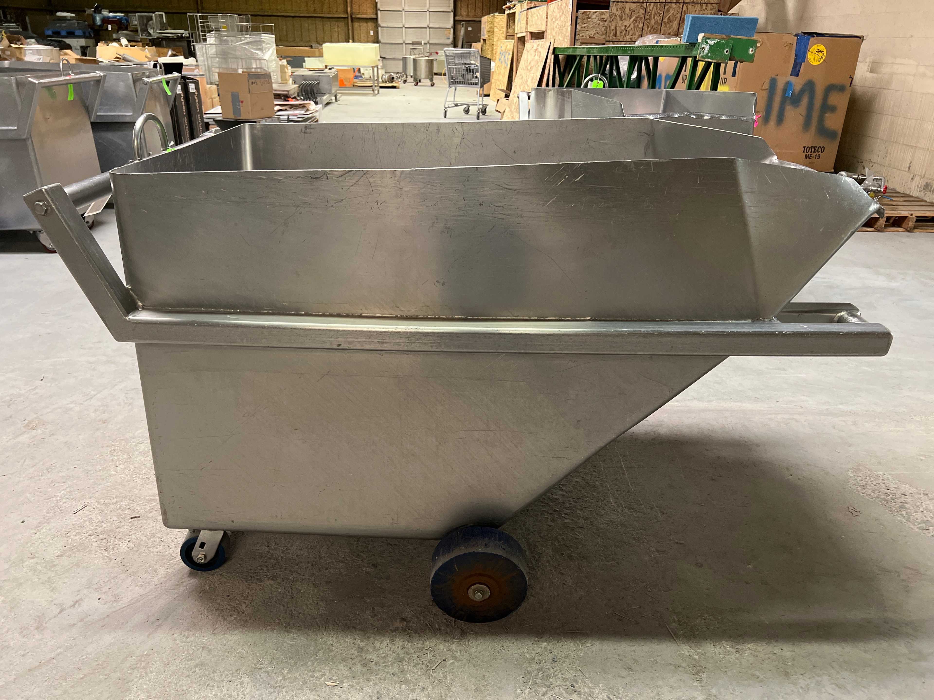 Stainless Steel Dump Cart Hopper - ROLLING CARTS