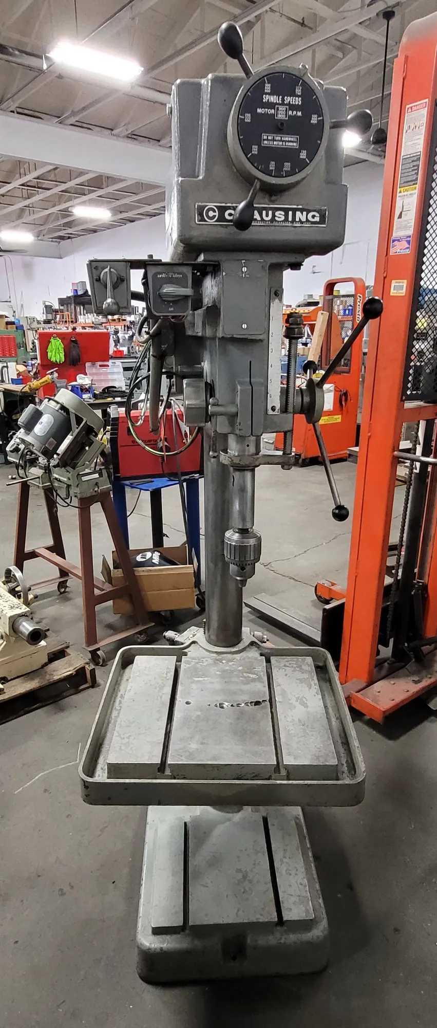 CLAUSING 2276 DRILL PRESS - 1.5 HP, 2000 RPM, 22X19.5 TABLE, #3 MORSE TAPER - UPRIGHT DRILL PRESSES