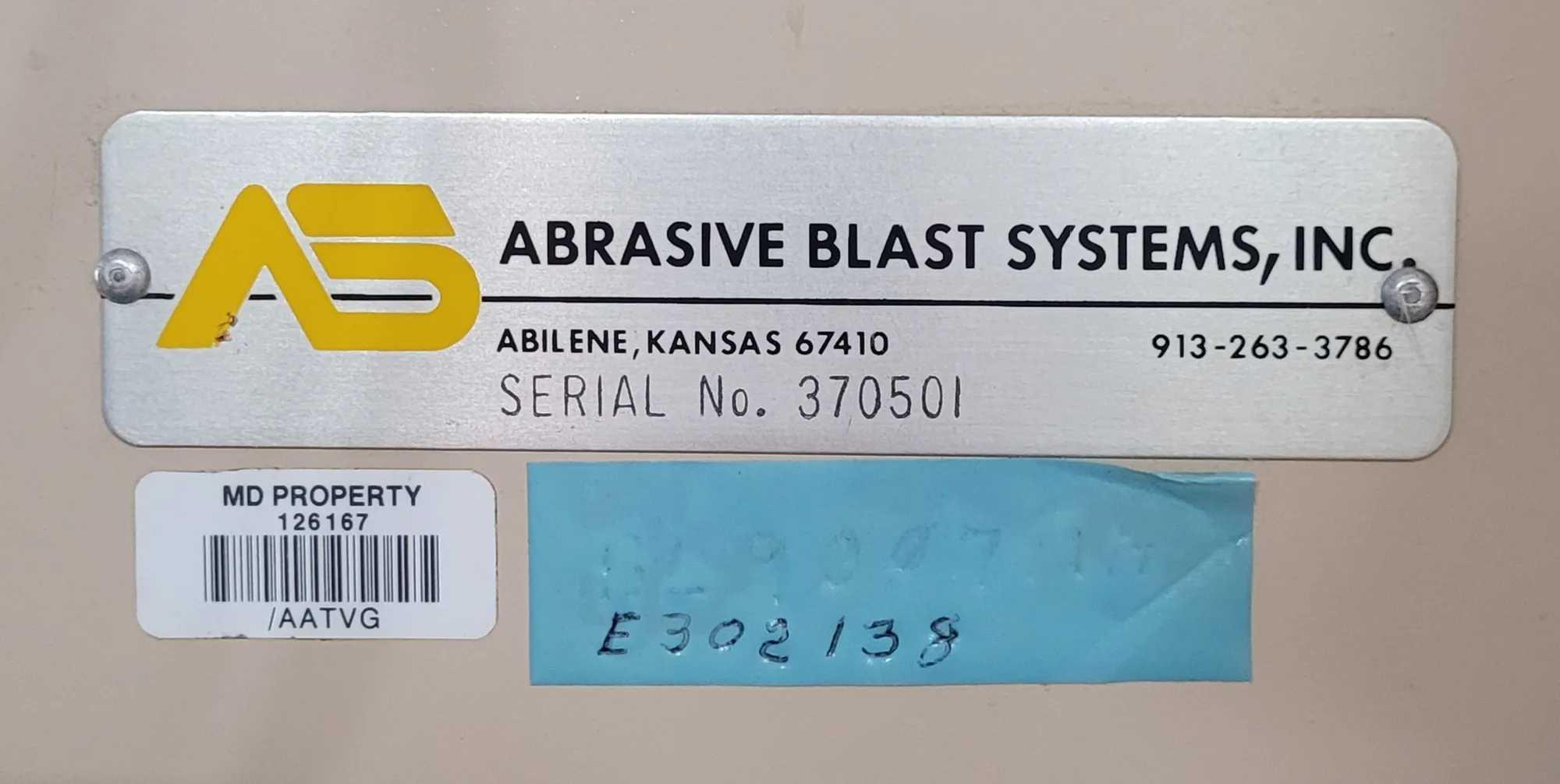 ABRASIVE BLAST SYSTEMS 6048 BLAST CABINET, 40IN TURNTABLE, 1000LB CAP, 900 CFM, 230V, 3PH - SAND BLASTING MACHINE