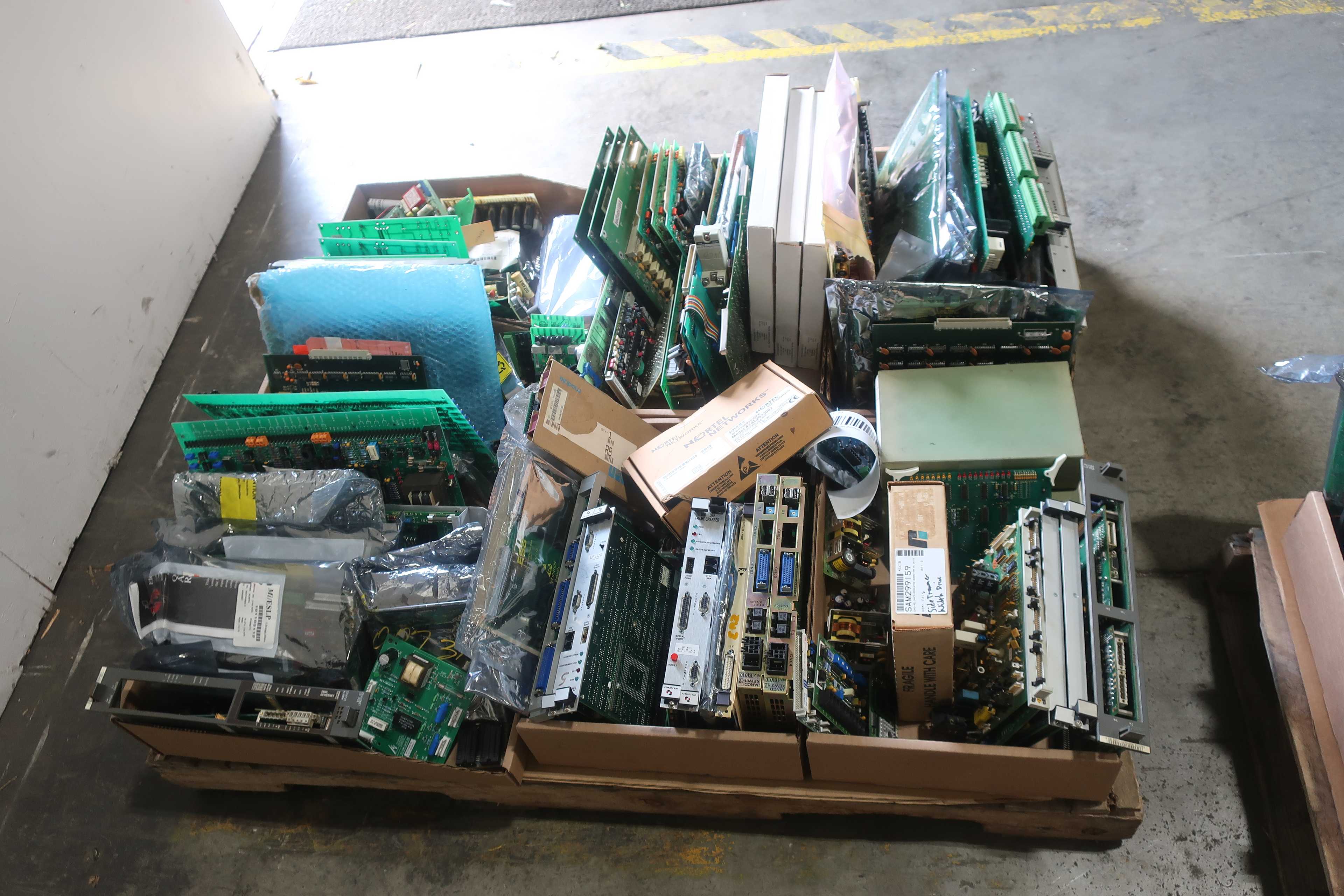SKU 1762258 - 3 PALLETS OF ASSORTED PCB CIRCUIT BOARDS - PCB CIRCUIT BOARDS