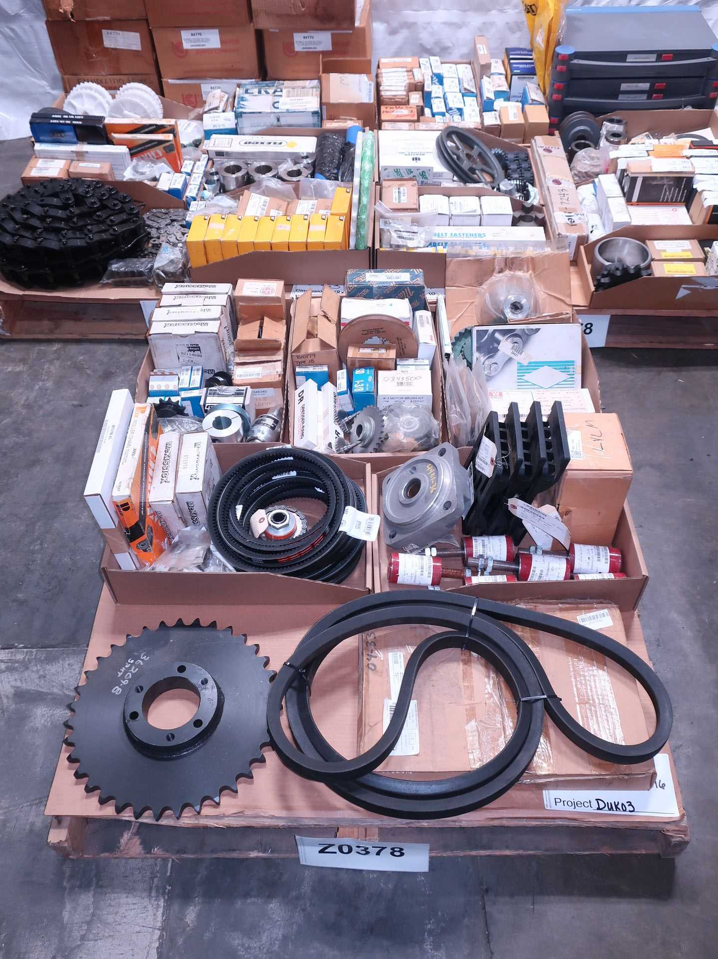 3 PALLETS OF ASSORTED POWER TRANSMISSION - POWER TRANSMISSION