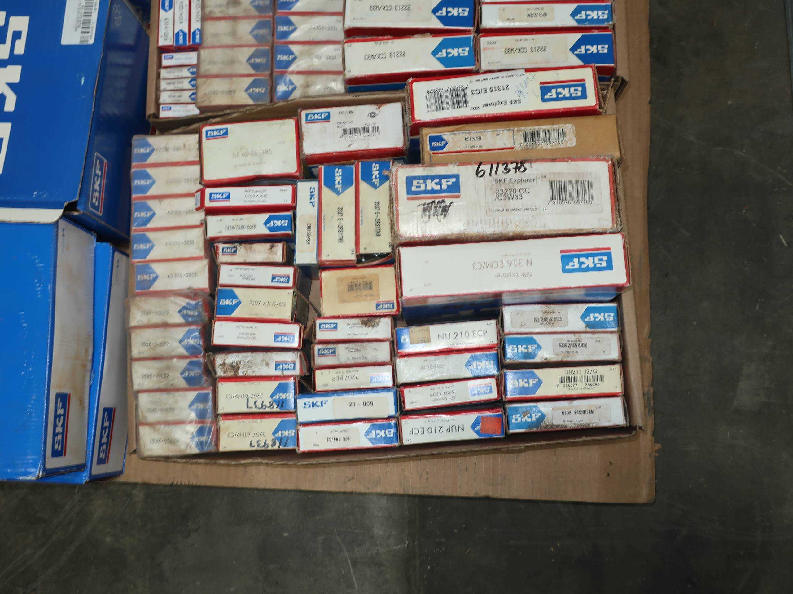 SKU 1761579 - PALLET OF ASSORTED SKF BEARINGS AND PARTS - BEARINGS