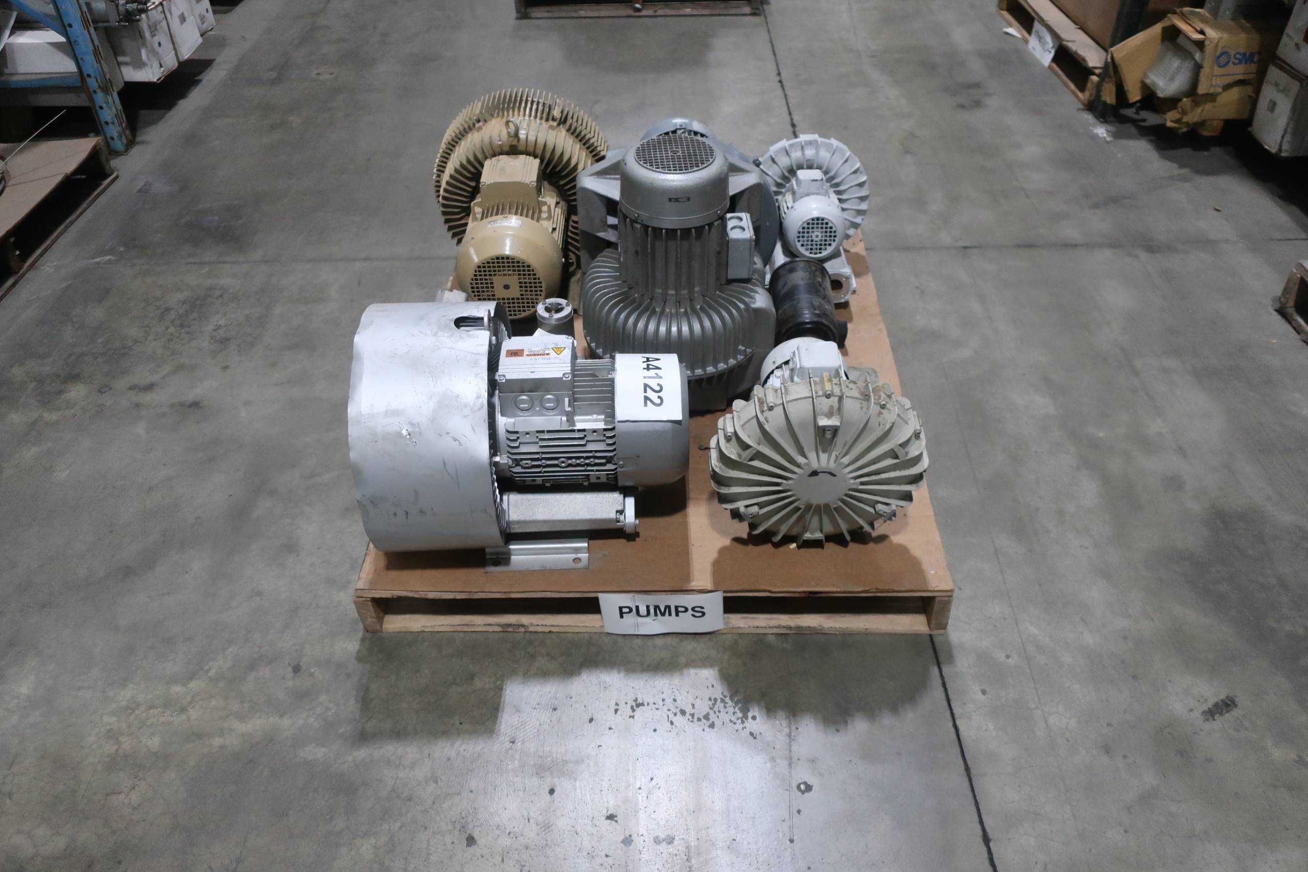 PALLET OF ASSORTED REGENERATIVE BLOWERS - REGENERATIVE BLOWER