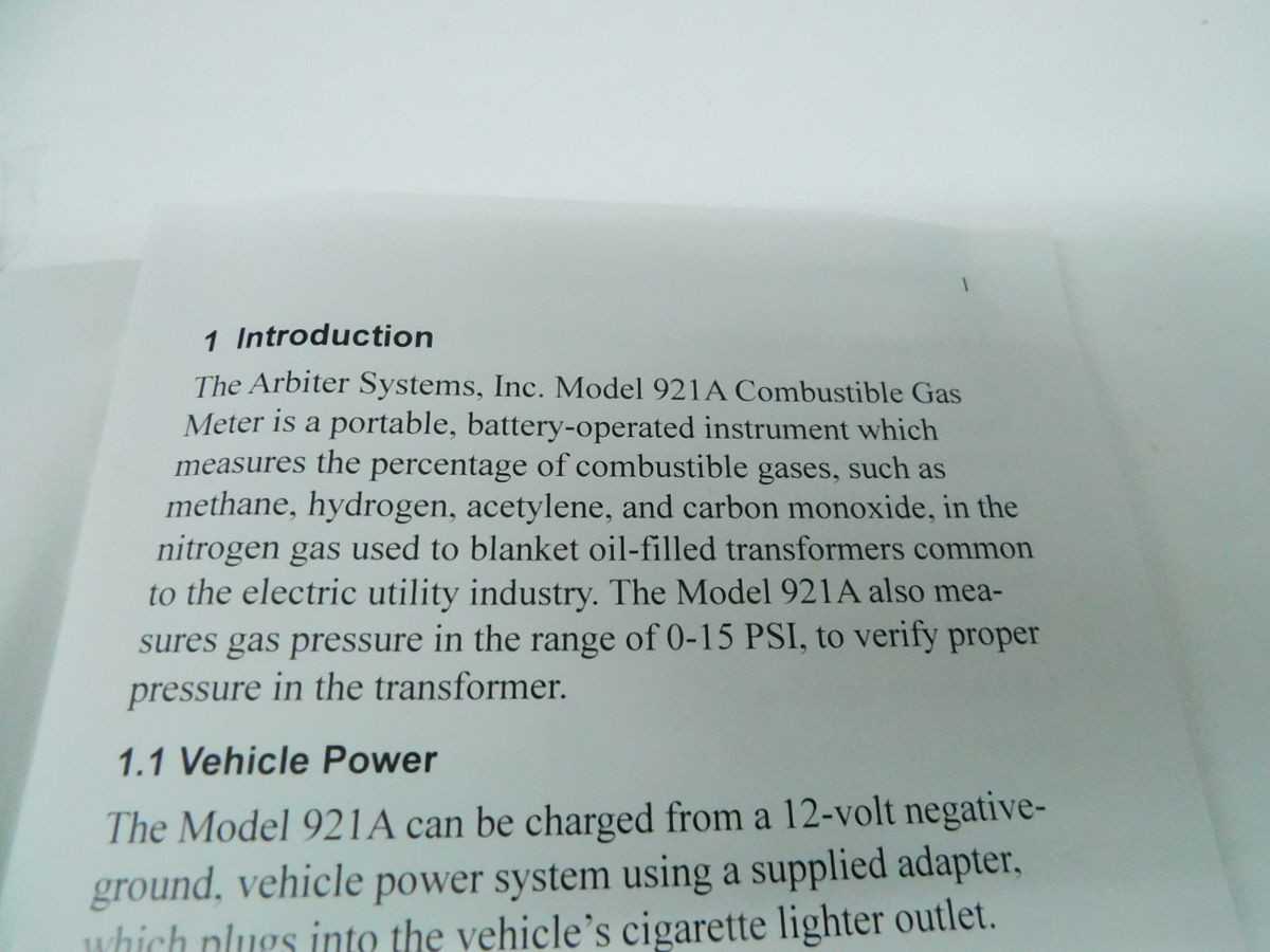ARBITER SYSTEMS 921A COMBUSTIBLE GAS METER M7369 - MISCELLANEOUS