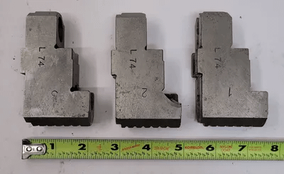 PRATT BURNERD CHUCK JAWS - 3 PIECE - MACHINE TOOLING