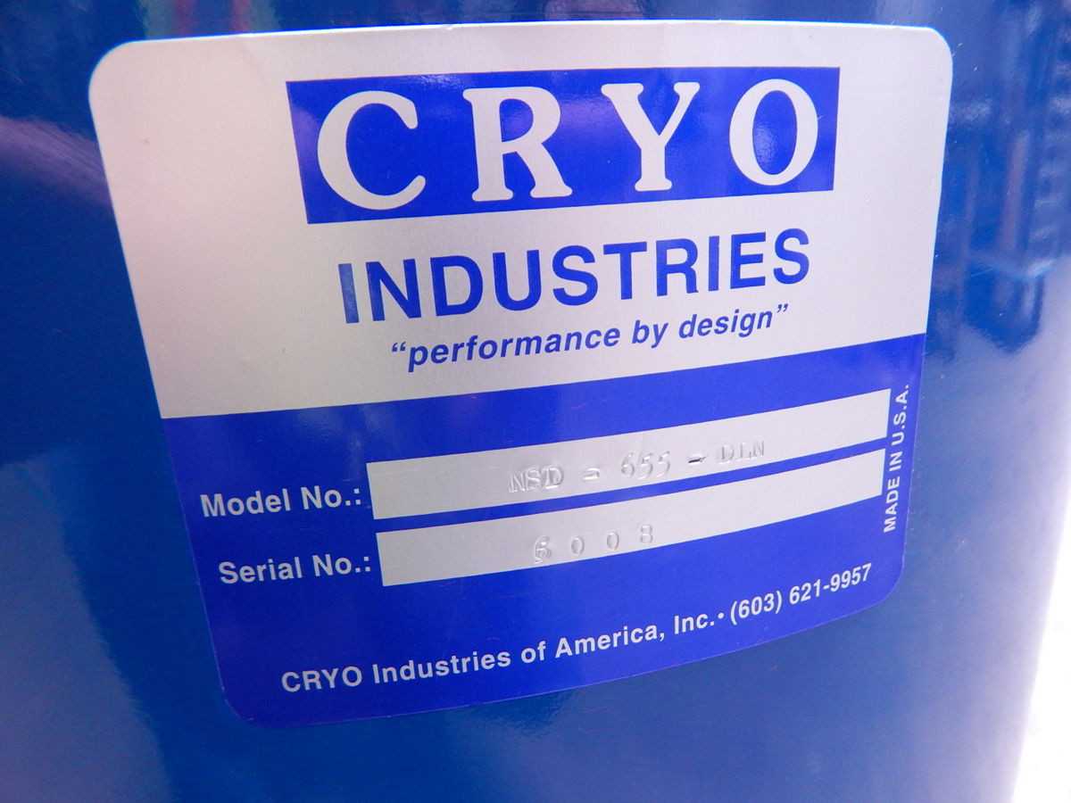Cyro Industries NSD-655-DLN 50 Liter Liquid Nitrogen Storage Dewar - LAB & SCIENTIFIC