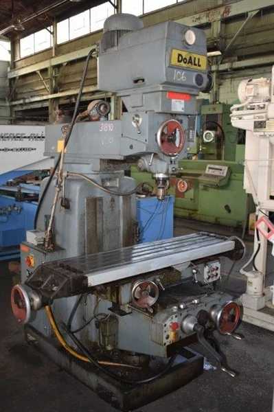 DOALL FV-4V VERTICAL MILL, 12"X52.75" TBL, 4HP, NS40, 4150 RPM, 31.5"X/15.75"Y/17.62"Z - VERTICAL MILLING MACHINES