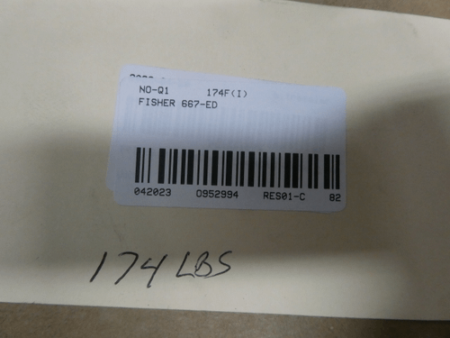 SKU 952994 - FISHER ED 667 SIZE 40 PNEUMATIC STEEL FLANGED CONTROL VALVE 3IN 300 - CONTROL VALVE