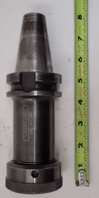 INGERSOLL B40-10SC500 CAT40 COLLET CHUCK, 1.37IN BORE, 40 TAPER SHANK, 7.875IN OAL - MACHINE TOOLING