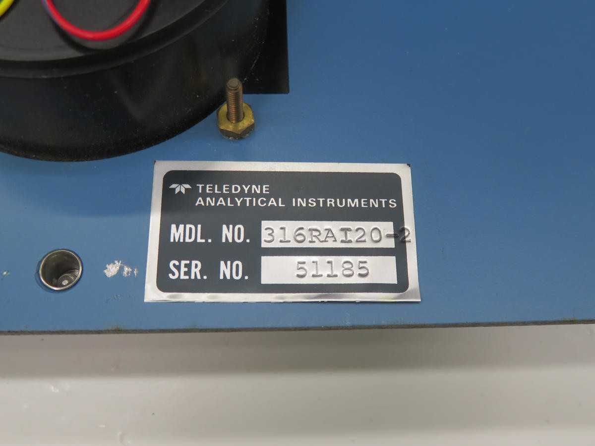 TELEDYNE 316RAI20-2 TRACE O2 ANLYZR, O2 RANGE: 0-10PPM TO 25%, 4-20MA/0-1VDC OUT, NEMA 4X/IP66 ENCL - ANALYZER